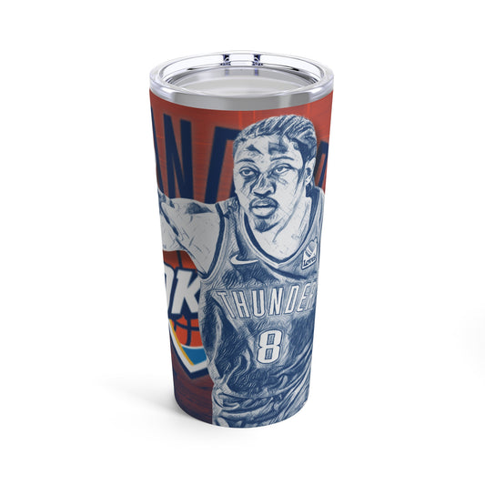 OKC Thunder 8 Jalen Williams Tumbler 20oz front