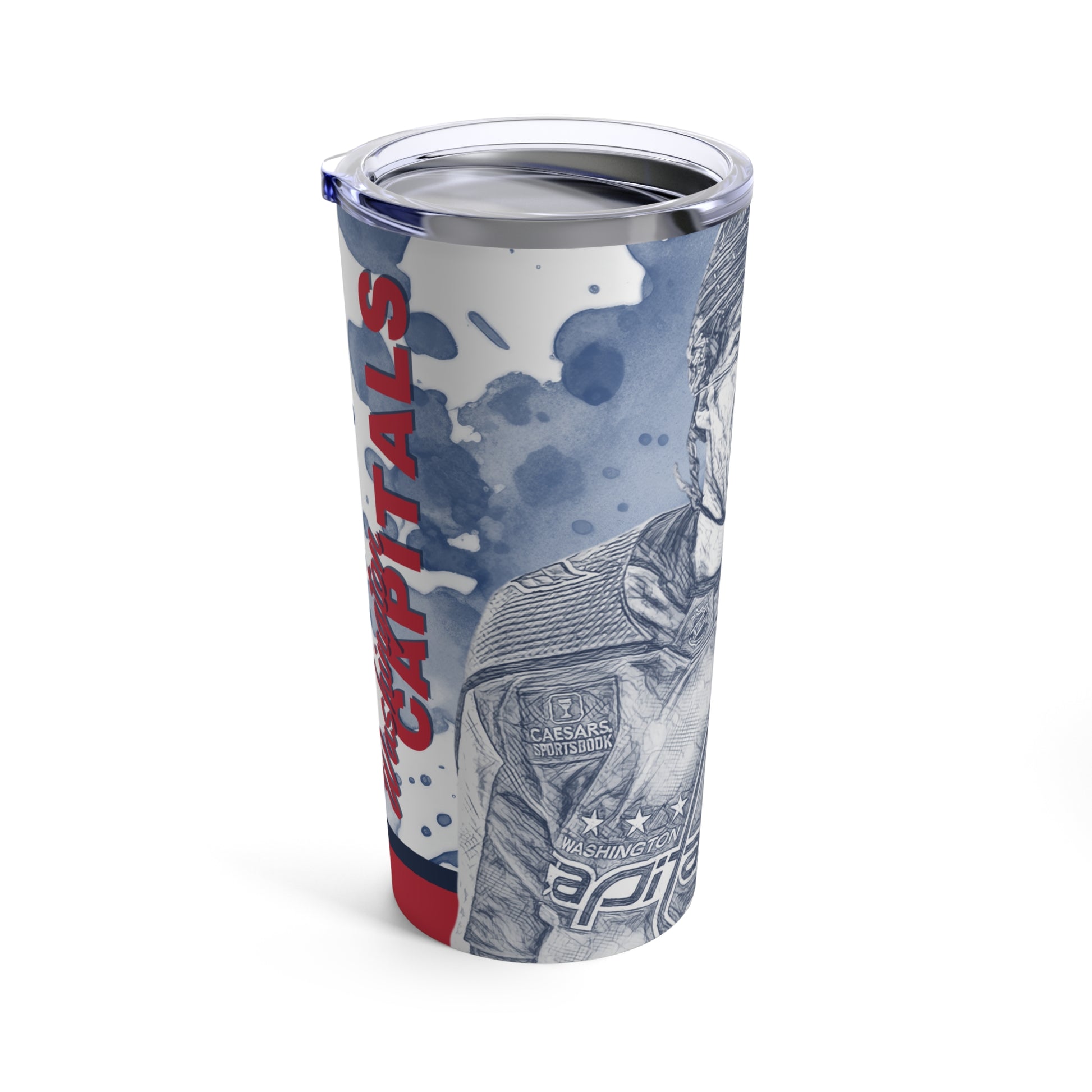 WASHINGTON CAPITALS 29 HENDRIX LAPIERRE Tumbler 20oz left