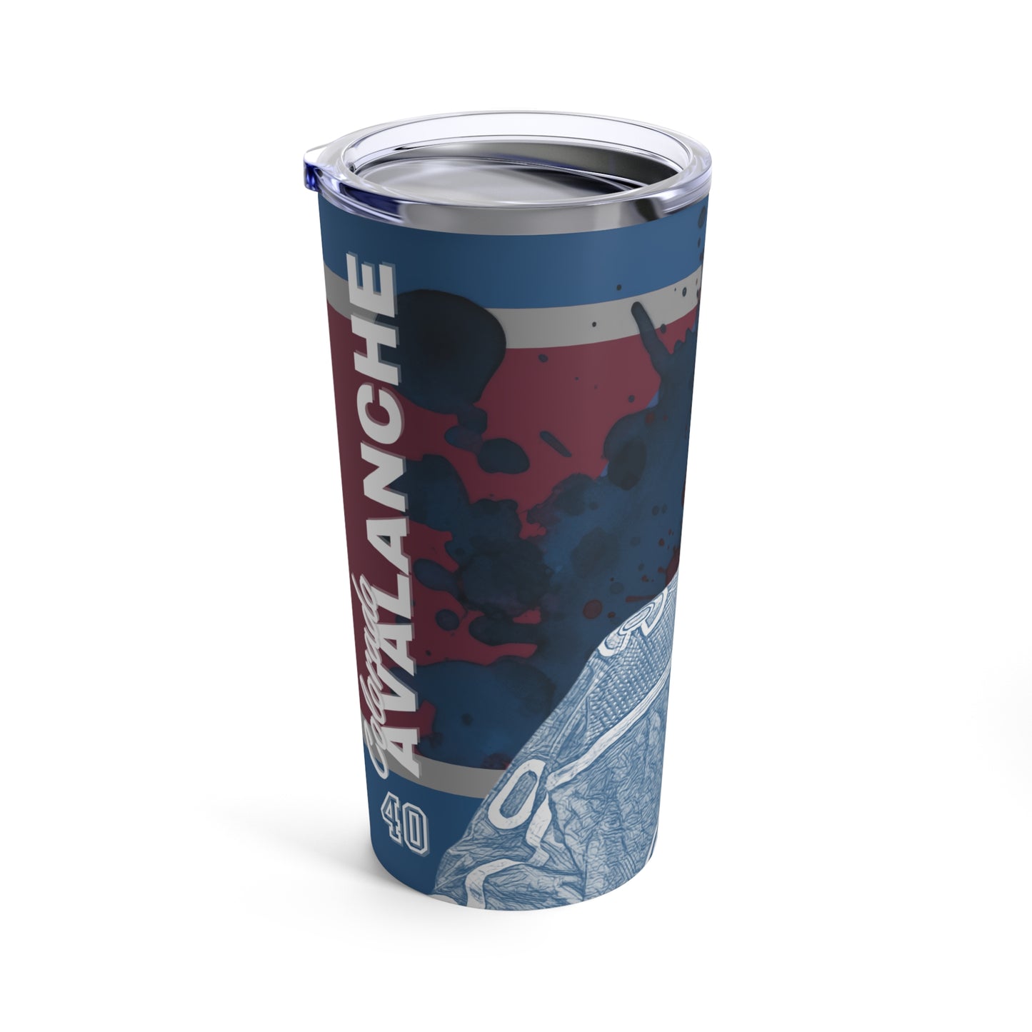 COLORADO AVALANCHE 40 ALEXANDAR GEORGIEV Tumbler 20oz left