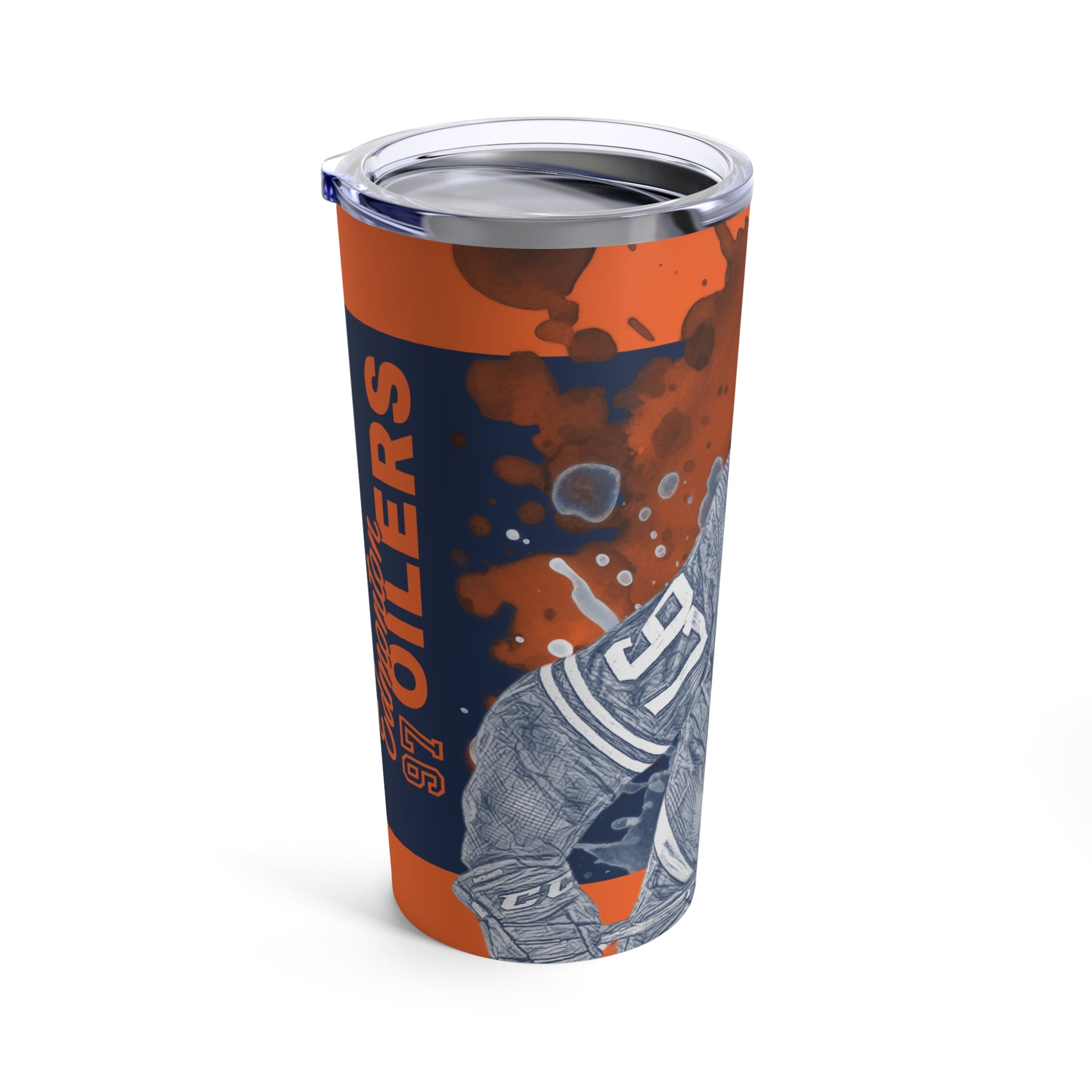 Edmonton Oilers 97 CONNOR MCDAVID Tumbler 20oz left