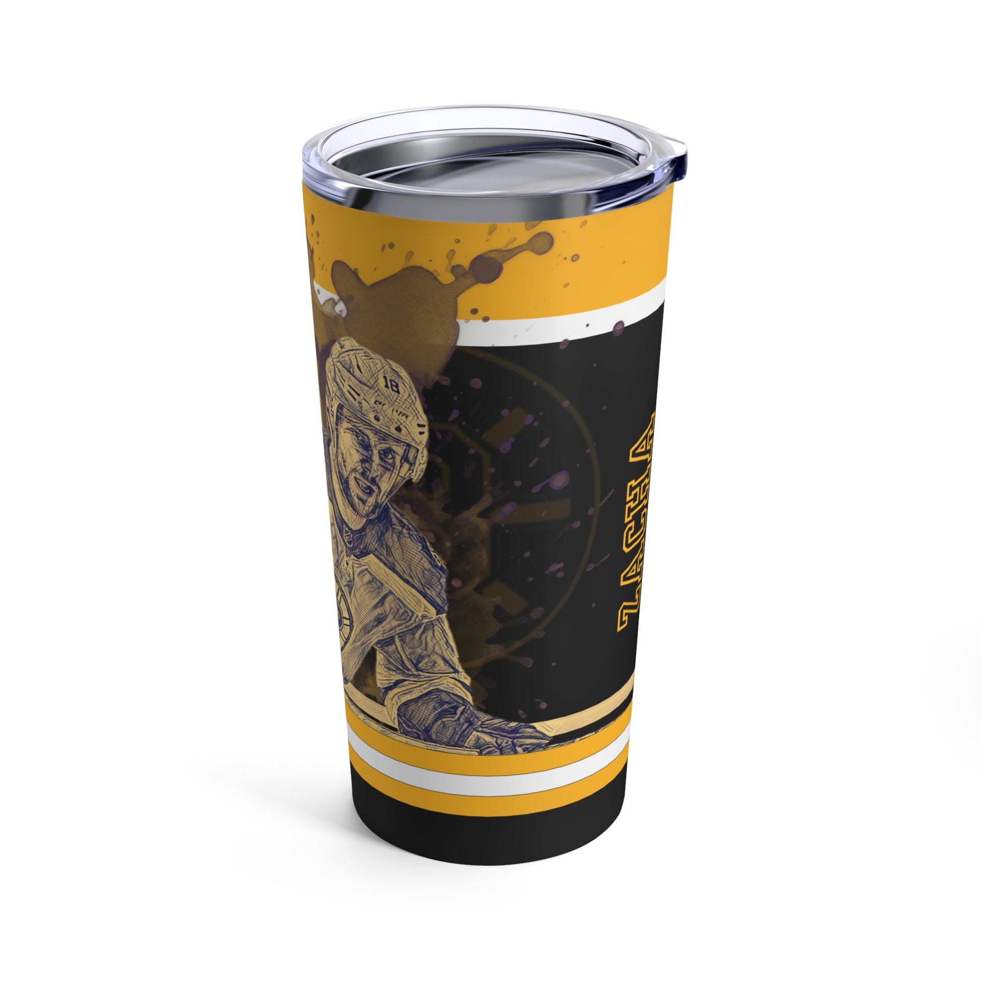 BOSTON BRUINS 18 PAVEL ZACHA Tumbler 20oz right