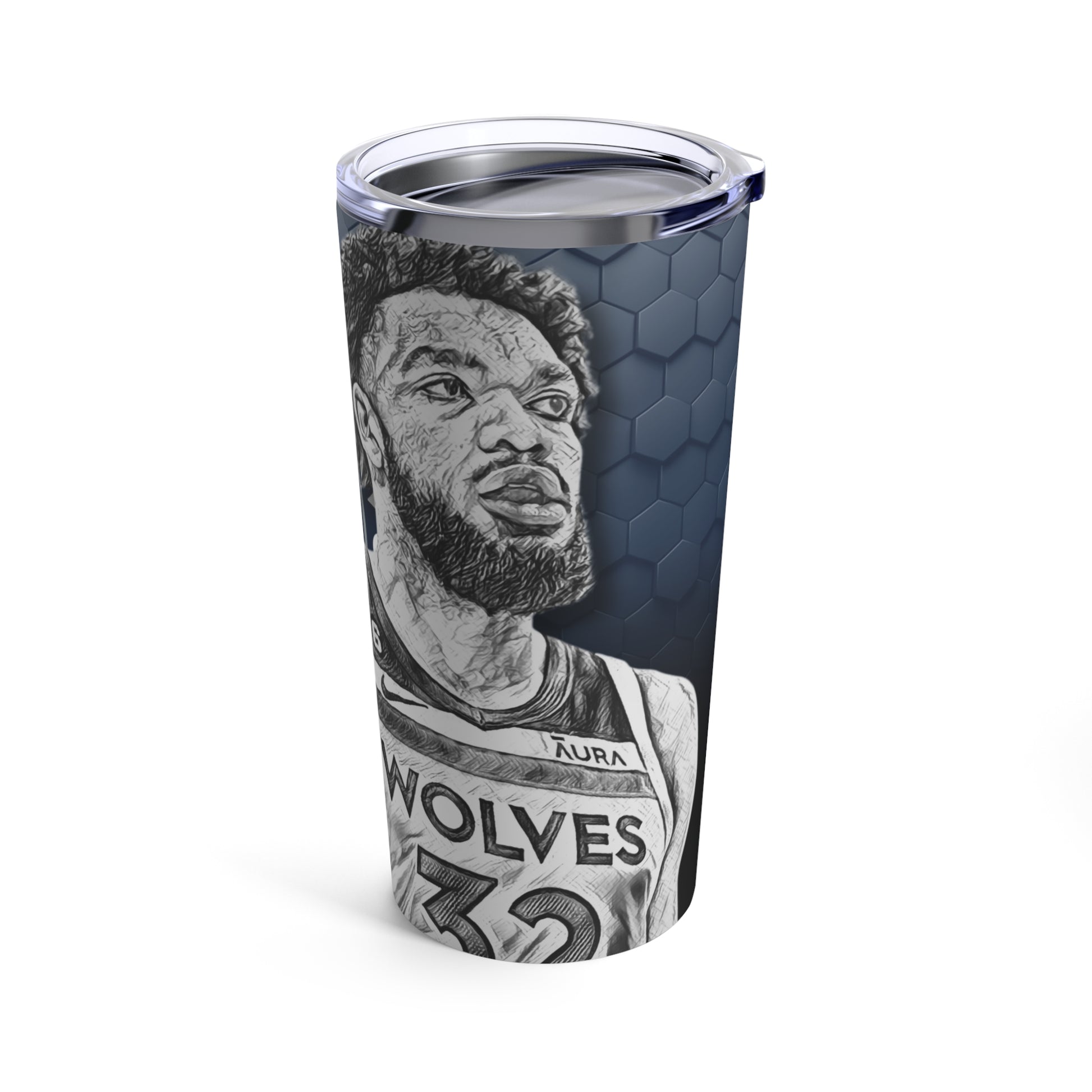 Minnesota Timberwolves 32 Karl-Anthony Towns Tumbler 20oz front