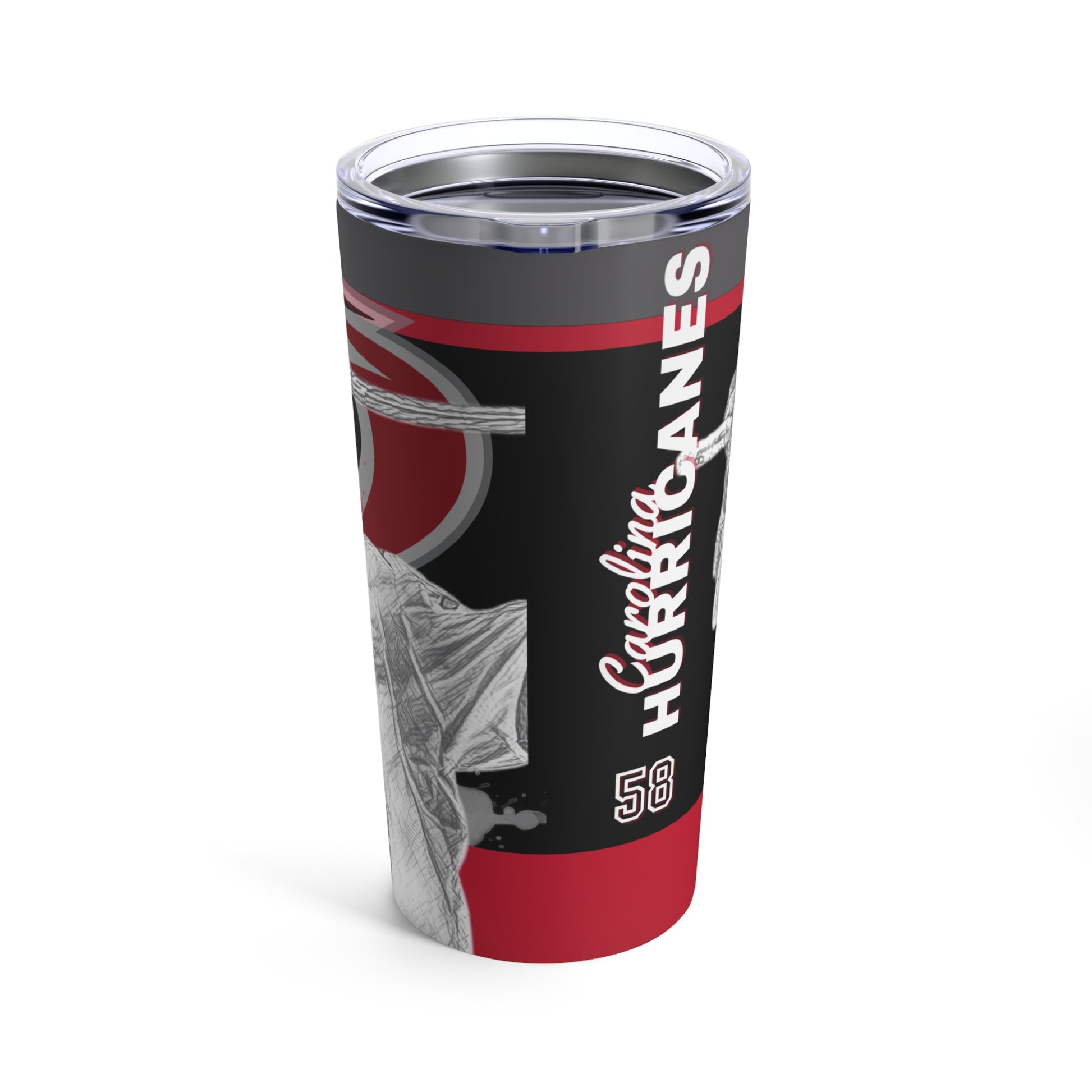 CAROLINA HURRICANES 58 MICHAEL BUNTING Tumbler 20oz back