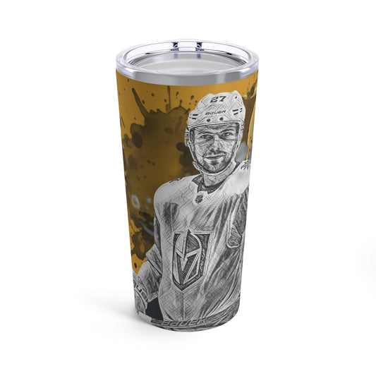 Vegas Golden Knights 27 SHEA THEODORE Tumbler 20oz front