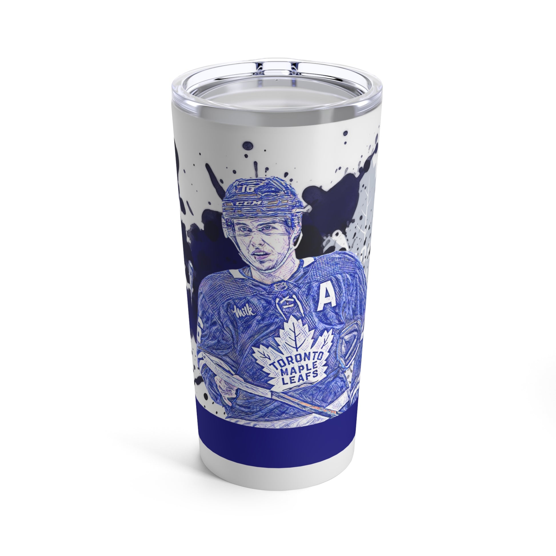 TORONTO MAPLE LEAFS 16 MITCH MARNER Tumbler 20oz front