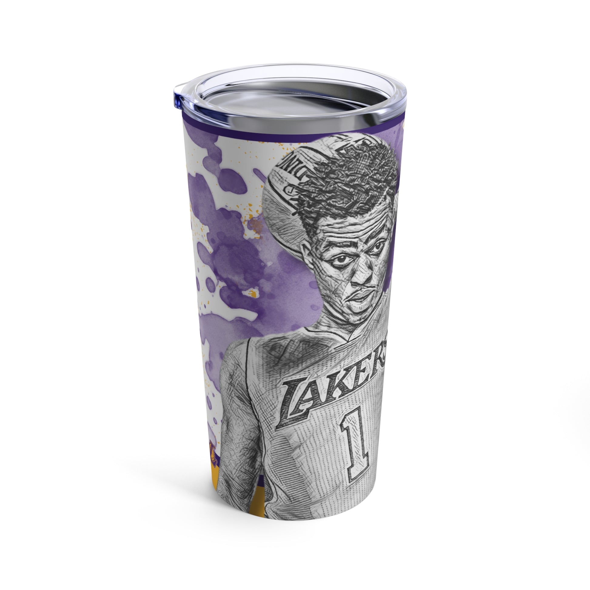 LOS ANGELES LAKERS 1 D'ANGELO RUSSELL Tumbler 20oz left