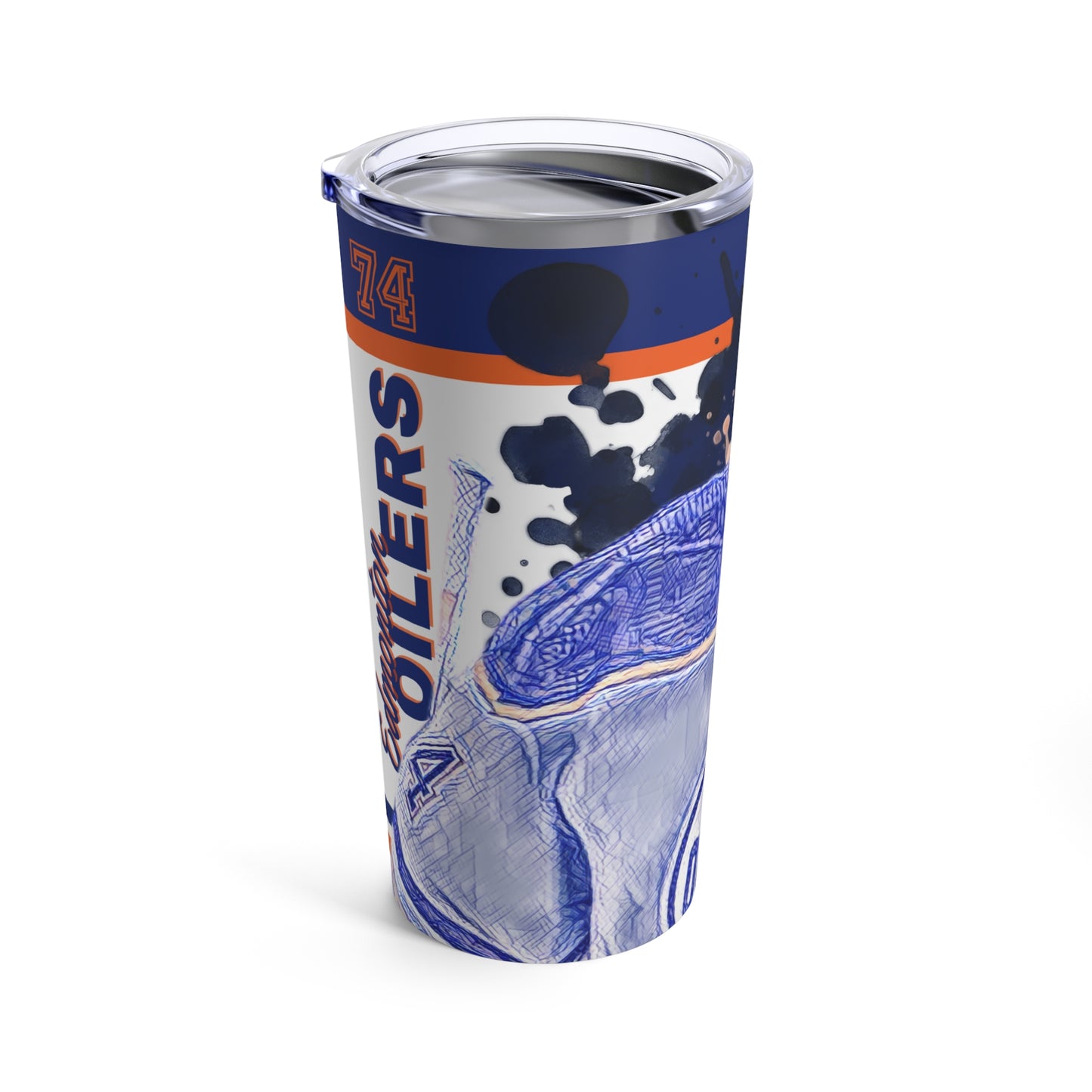 EDMONTON OILERS 74 STUART SKINNER in white Tumbler 20oz