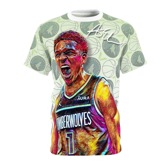 NBA All-Star Anthony Edwards AOP Graphic Streetwear Tee front