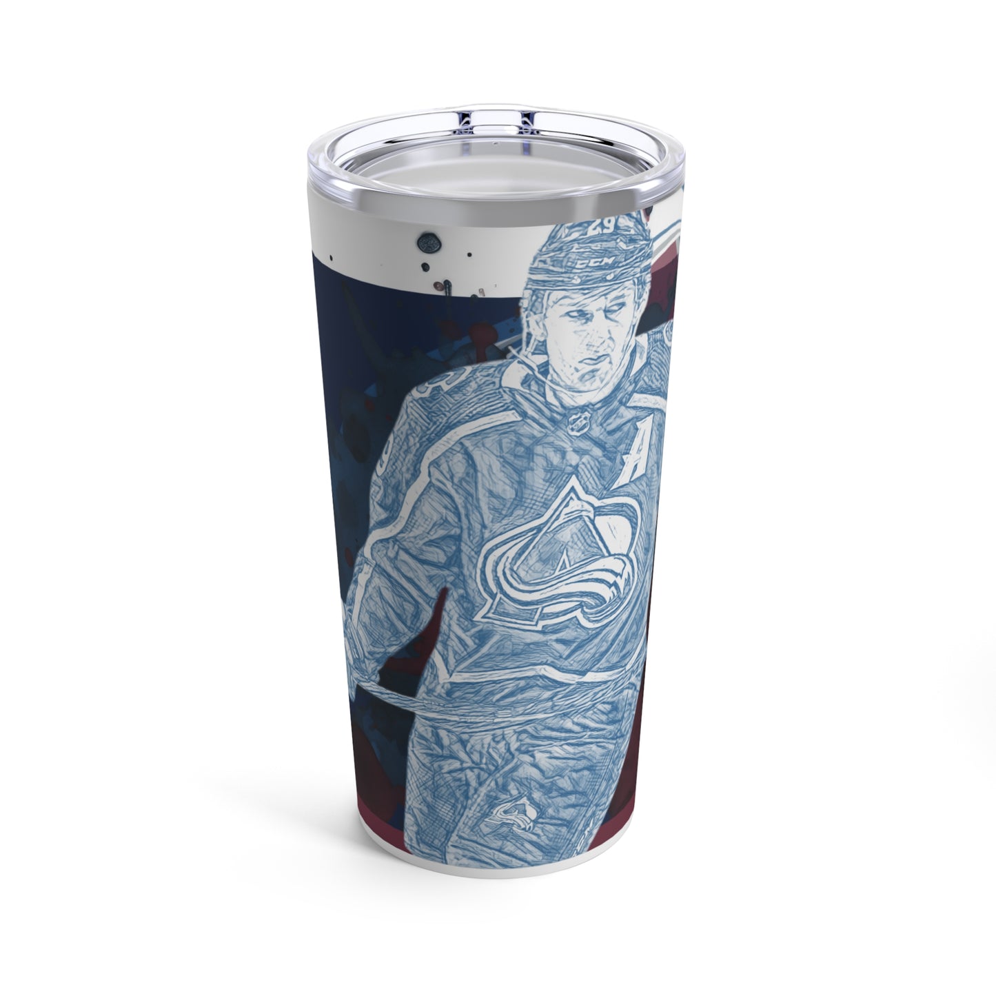 COLORADO AVALANCHE 29 NATHAN MACKINNON Tumbler 20oz front