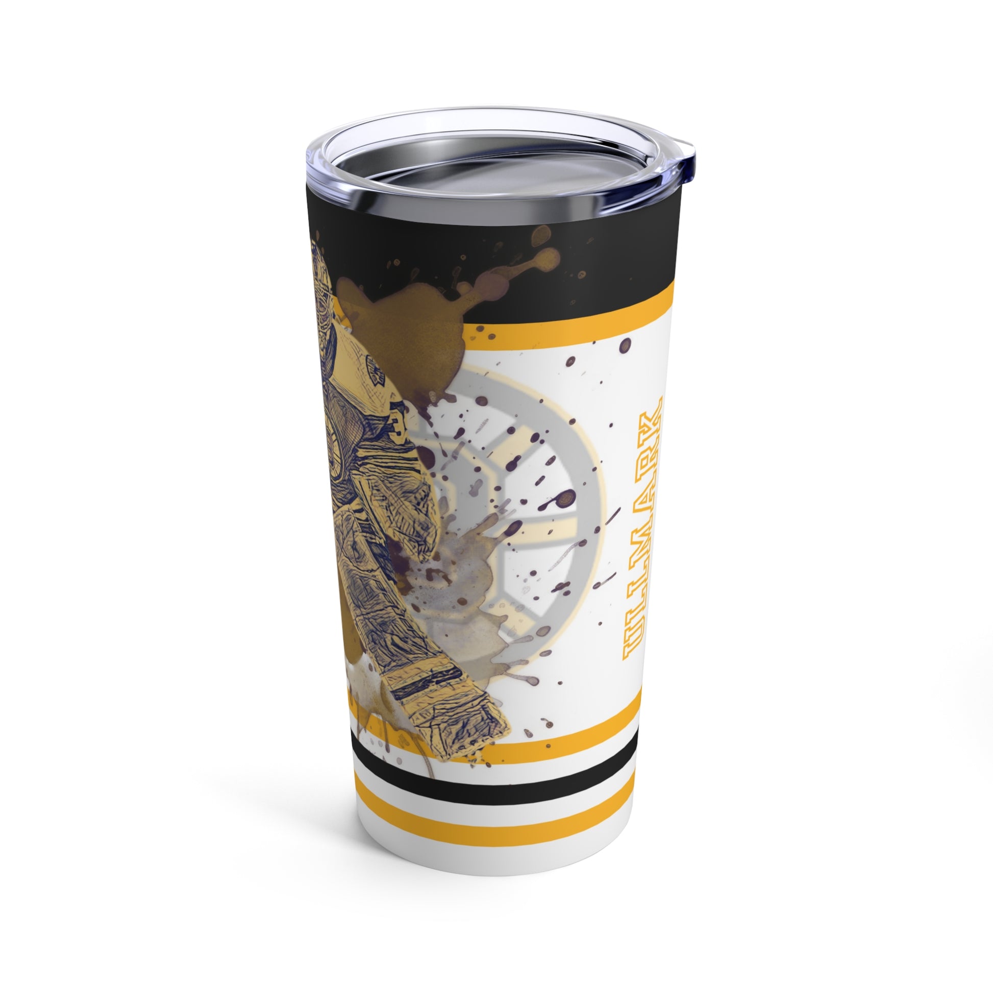 BOSTON BRUINS 35 LINUS ULLMARK Tumbler 20oz right