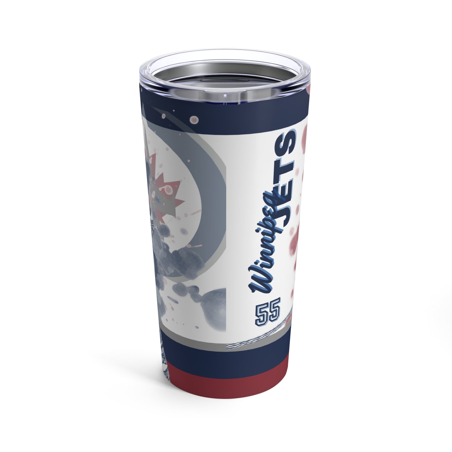 WINNIPEG JETS 55 MARK SCHEIFELE Tumbler 20oz back