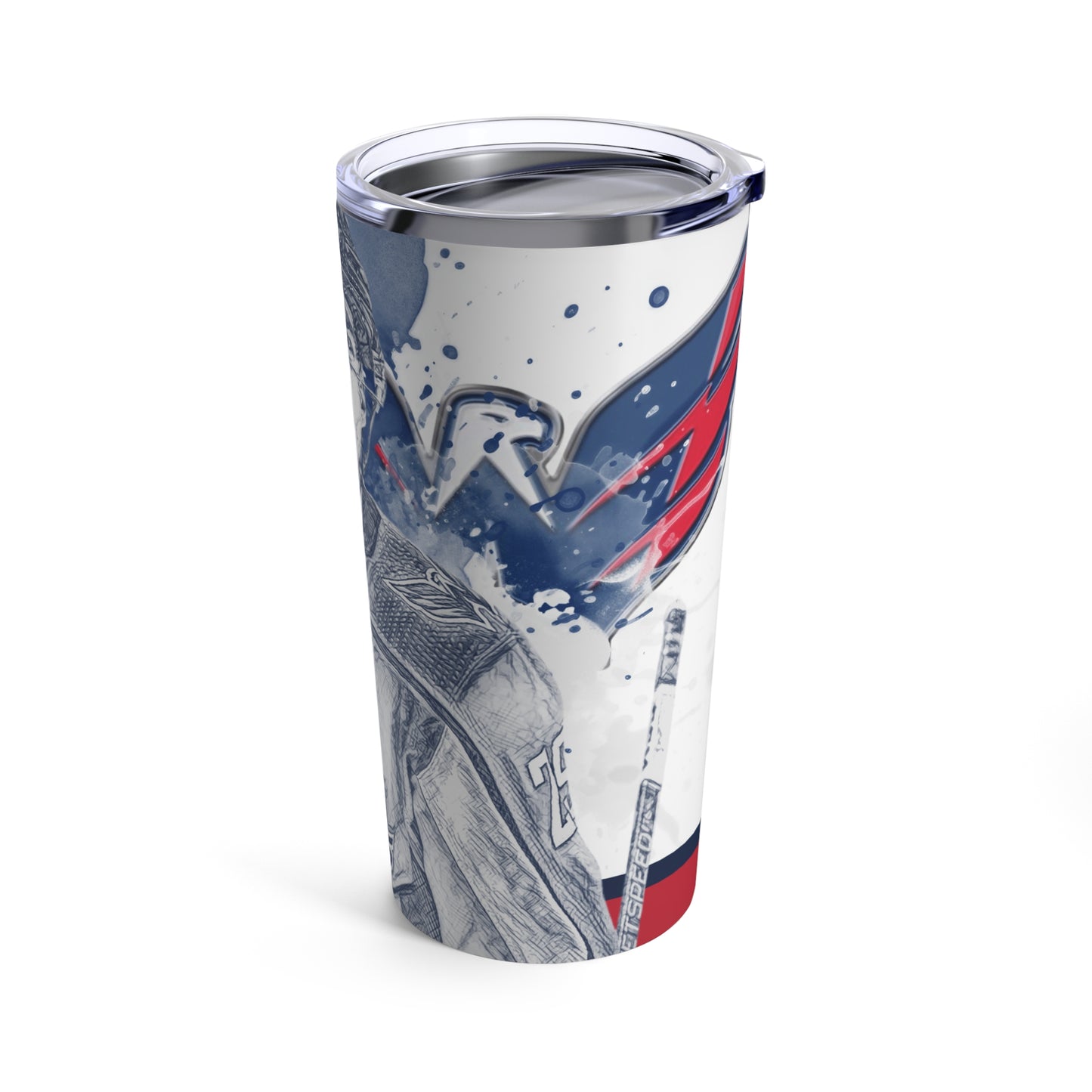 WASHINGTON CAPITALS 29 HENDRIX LAPIERRE Tumbler 20oz right