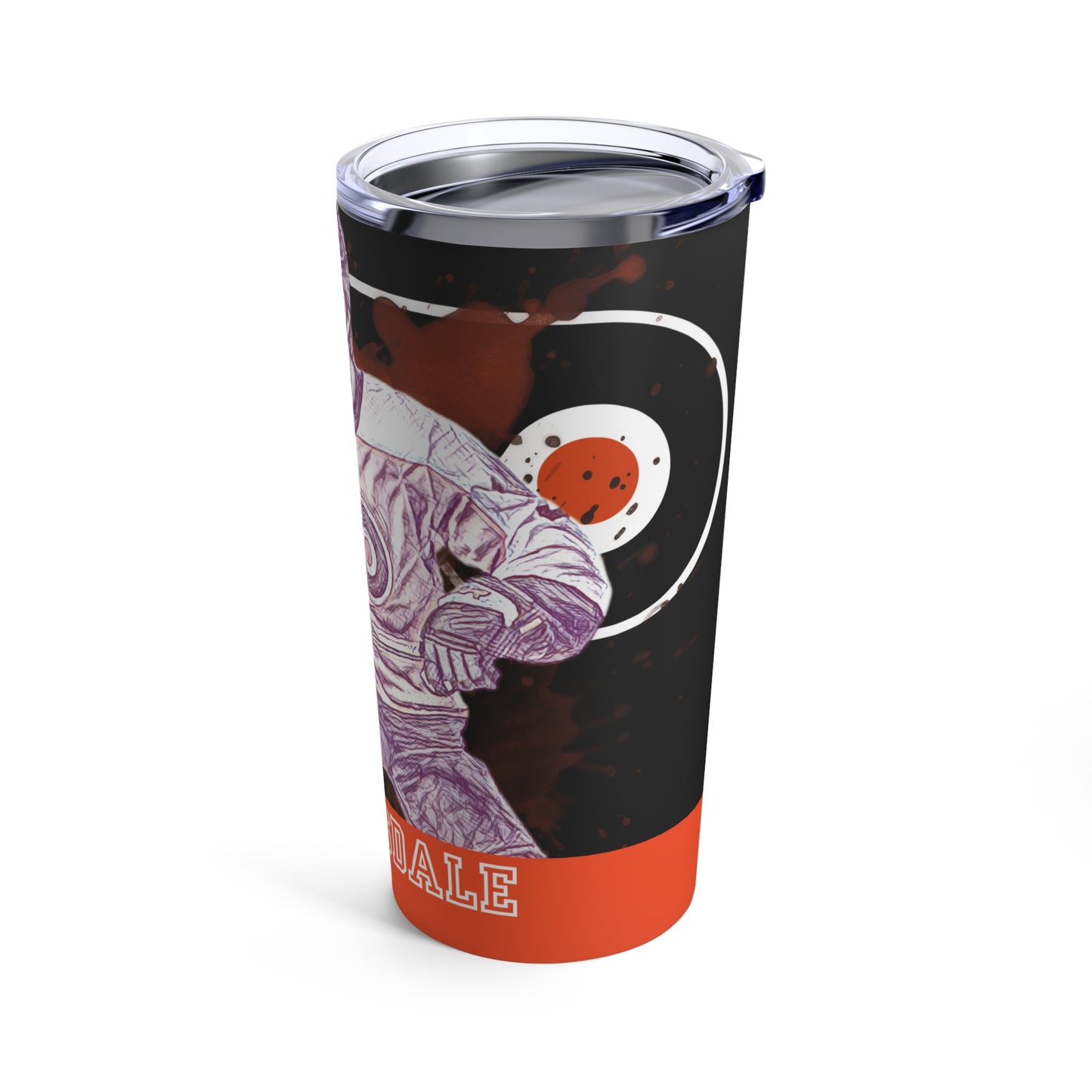 PHILADELPHIA FLYERS 9 JAMIE DRYSDALE Tumbler 20oz right