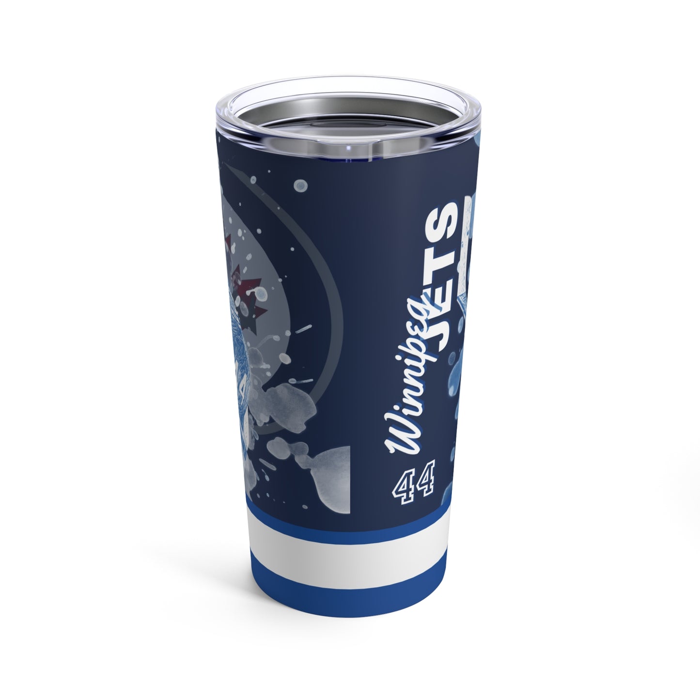 WINNIPEG JETS 44 JOSH MORRISSEY Tumbler 20oz back