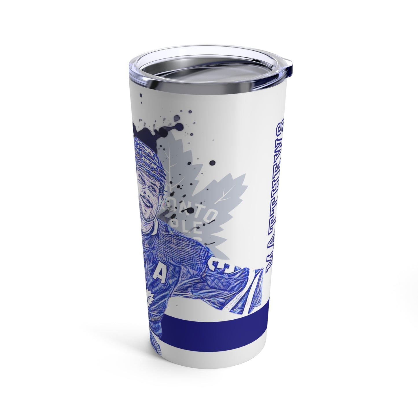 TORONTO MAPLE LEAFS 34 AUSTON MATTHEWS Tumbler 20oz right