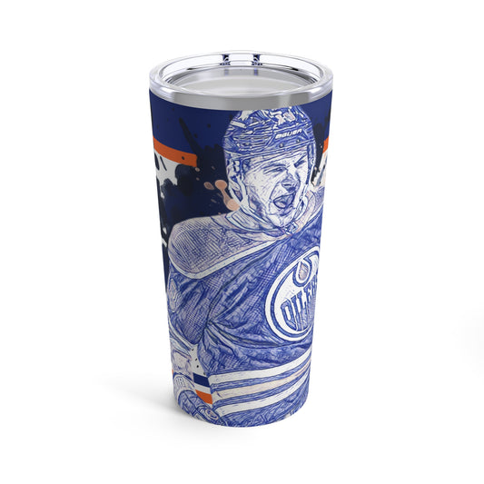 Edmonton Oilers 18 ZACH HYMAN Tumbler 20oz front