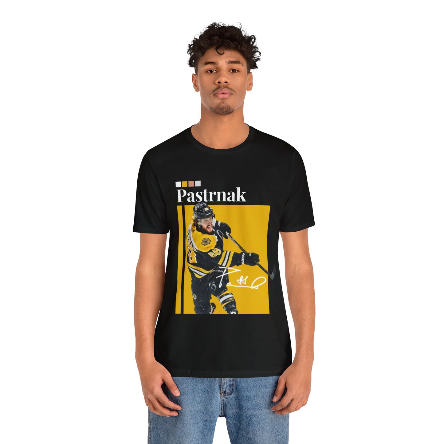 NHL All-Star David Pastrnak Graphic Streetwear Tee mens shaion black t-shirt