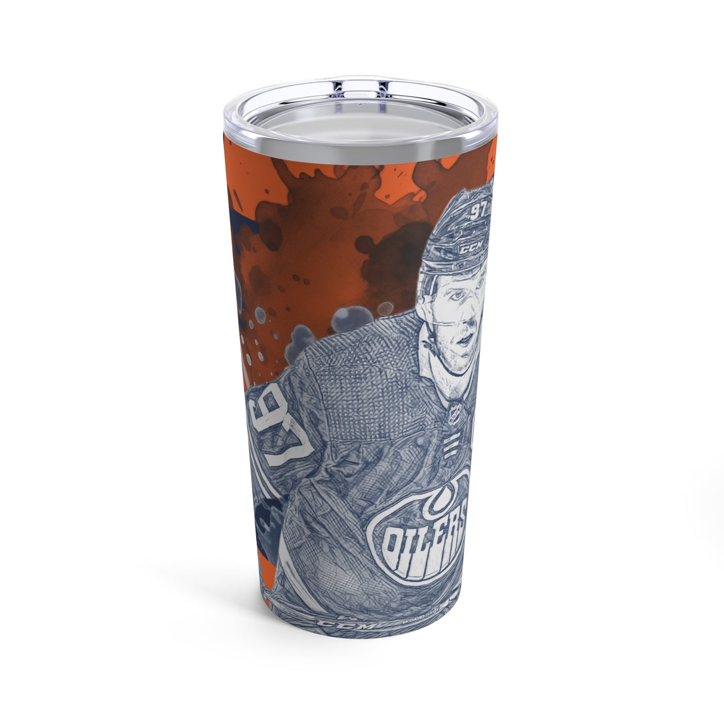 Edmonton Oilers 97 CONNOR MCDAVID Tumbler 20oz front