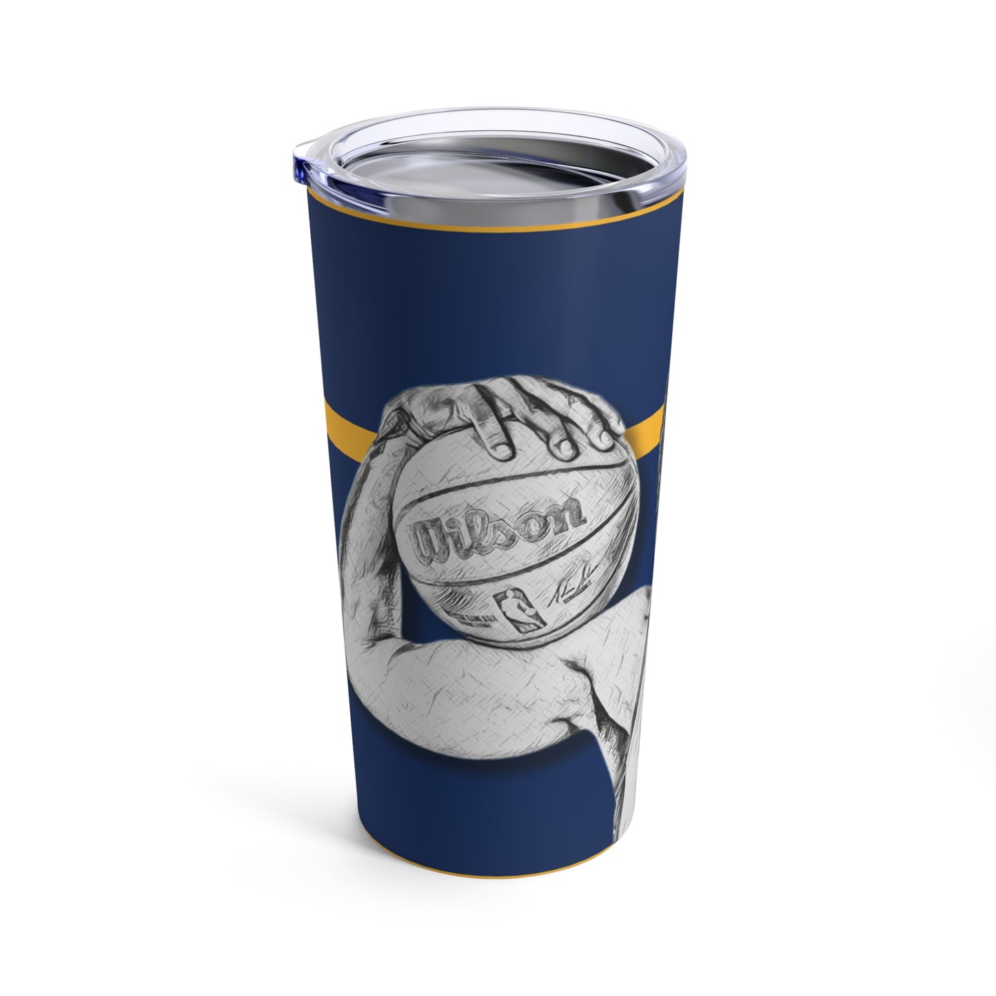 Indiana Pacers 33 Myles Turner Tumbler 20oz left