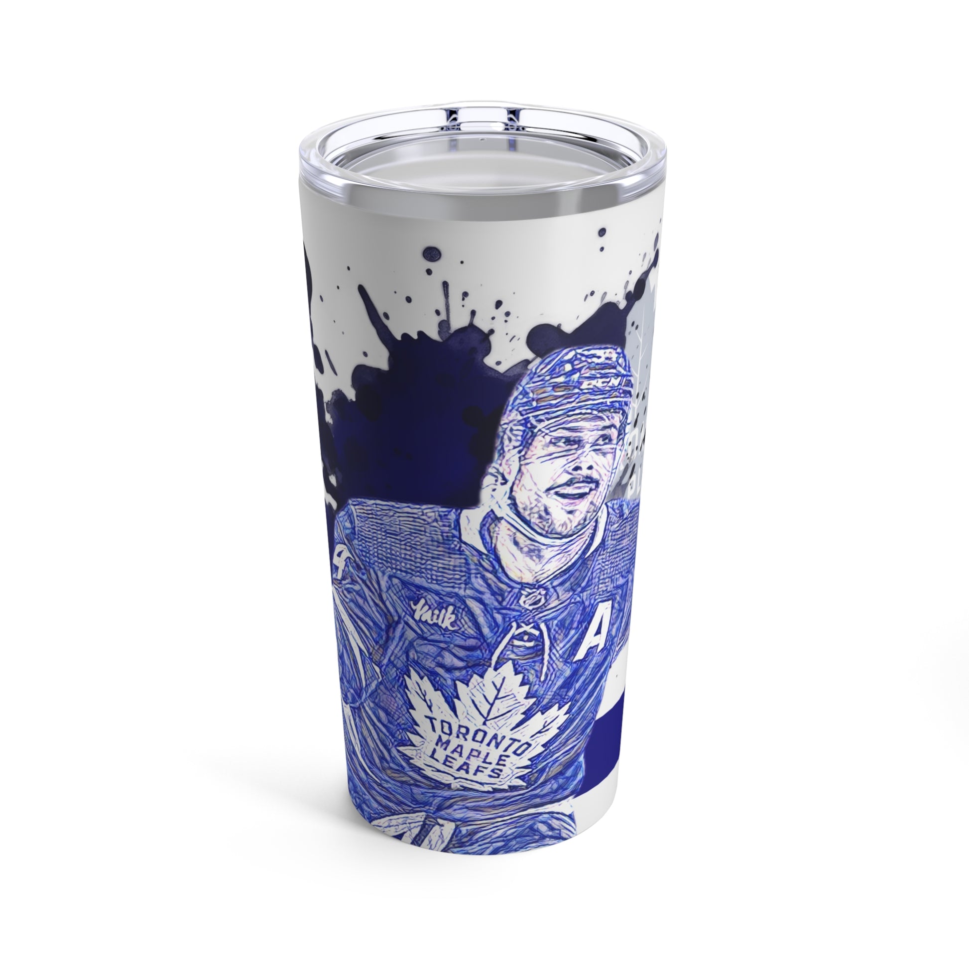 TORONTO MAPLE LEAFS 34 AUSTON MATTHEWS Tumbler 20oz front