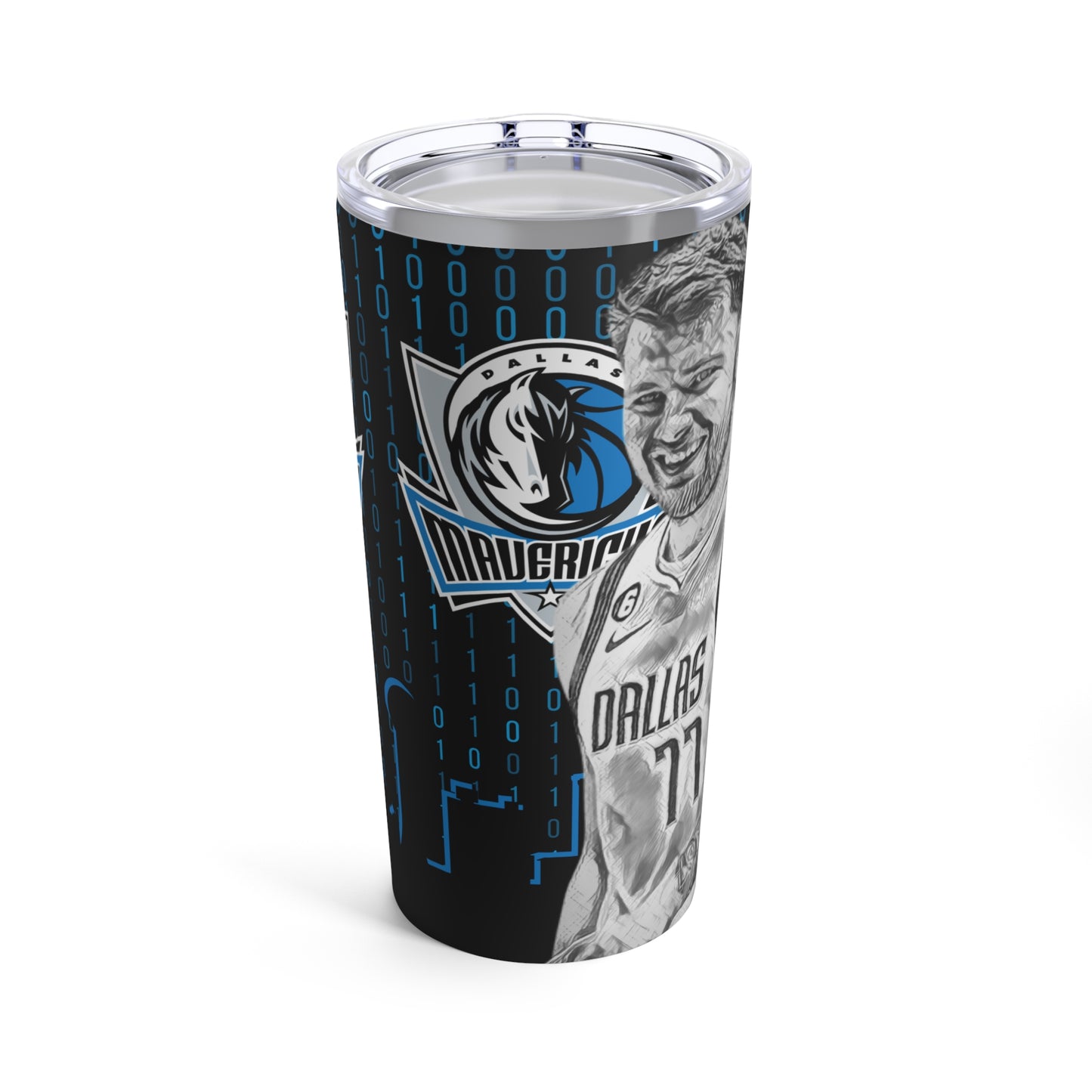 Dallas Mavericks 77 Luka Doncic Tumbler 20oz