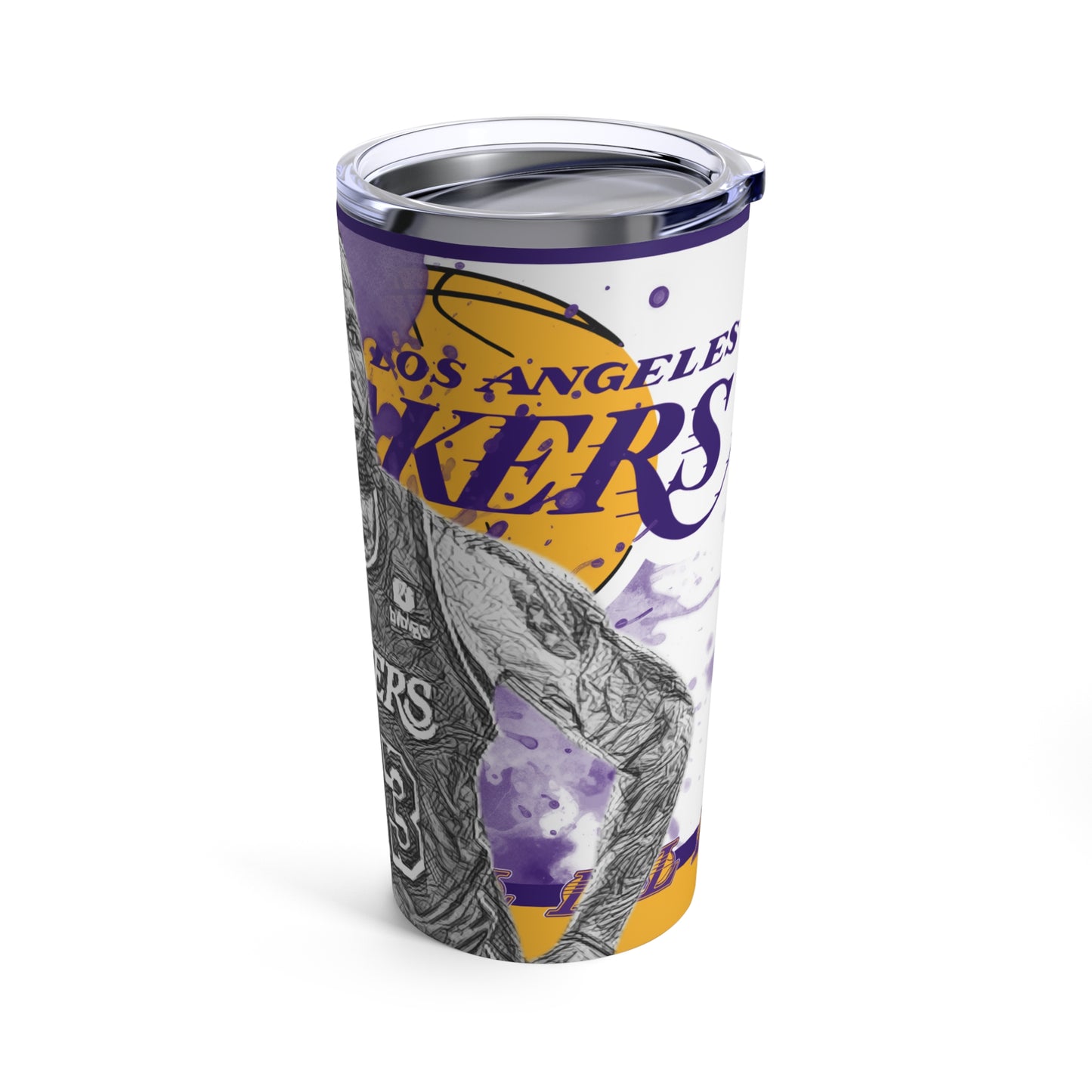 LOS ANGELES LAKERS 23 LEBRON JAMES Tumbler 20oz right