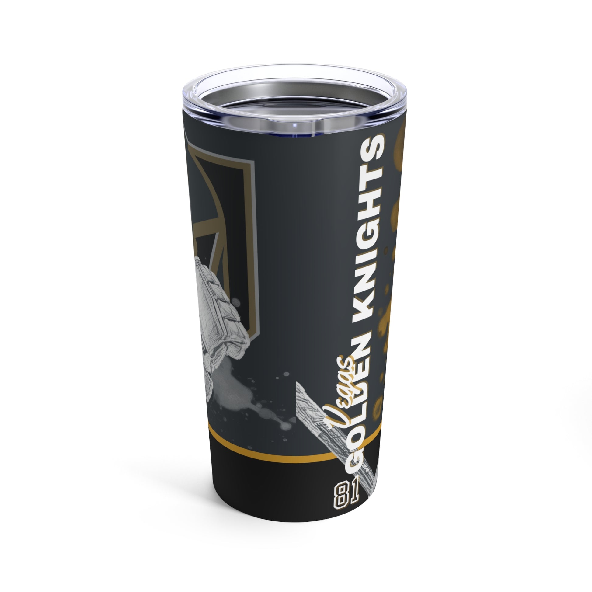 Vegas Golden Knights 81 JONATHAN MARCHESSAULT Tumbler 20oz back