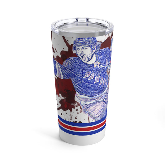 NEW YORK RANGERS 36 MATS ZUCCARELLO Tumbler 20oz front