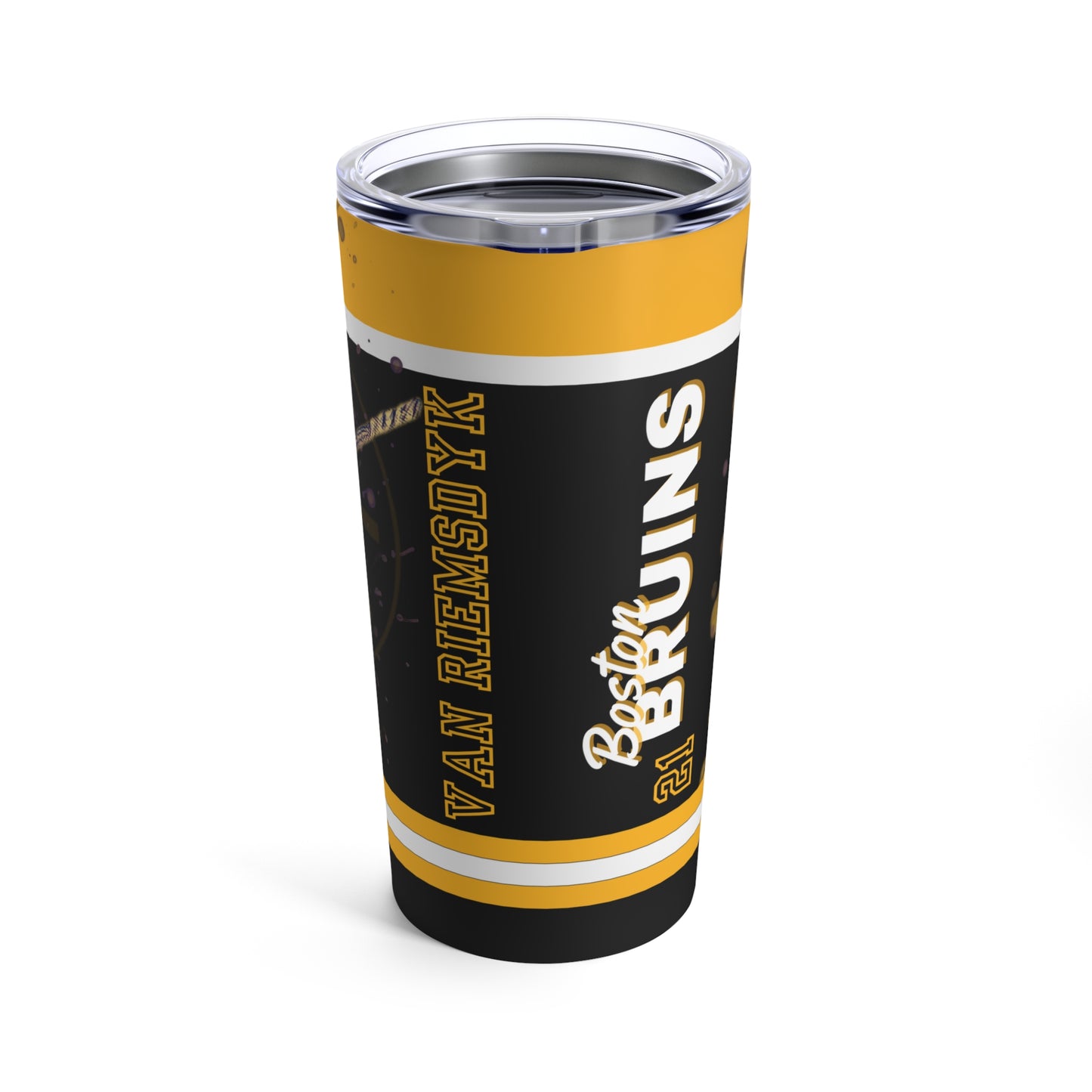 Boston Bruins 21 JAMES VAN RIEMSDYK Tumbler 20oz back