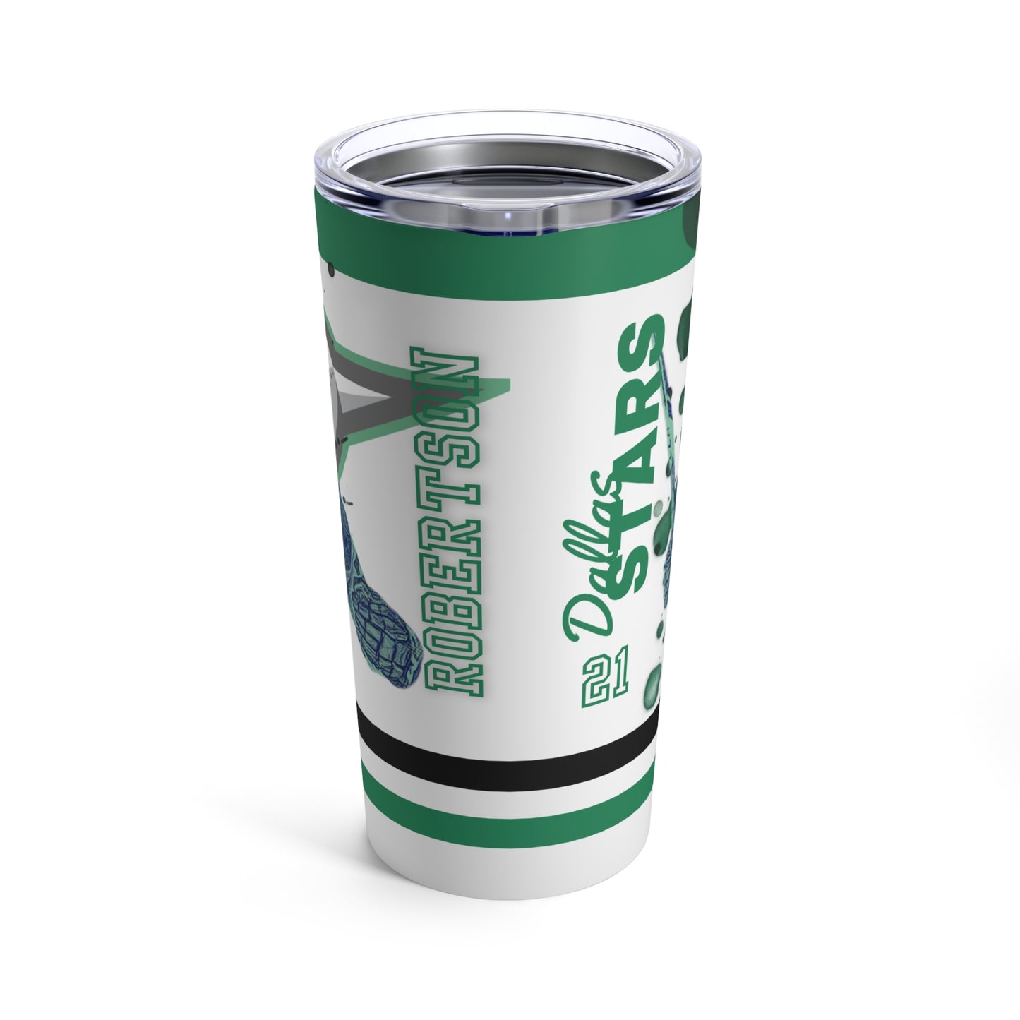 DALLAS STARS 21 JASON ROBERTSON Tumbler 20oz back