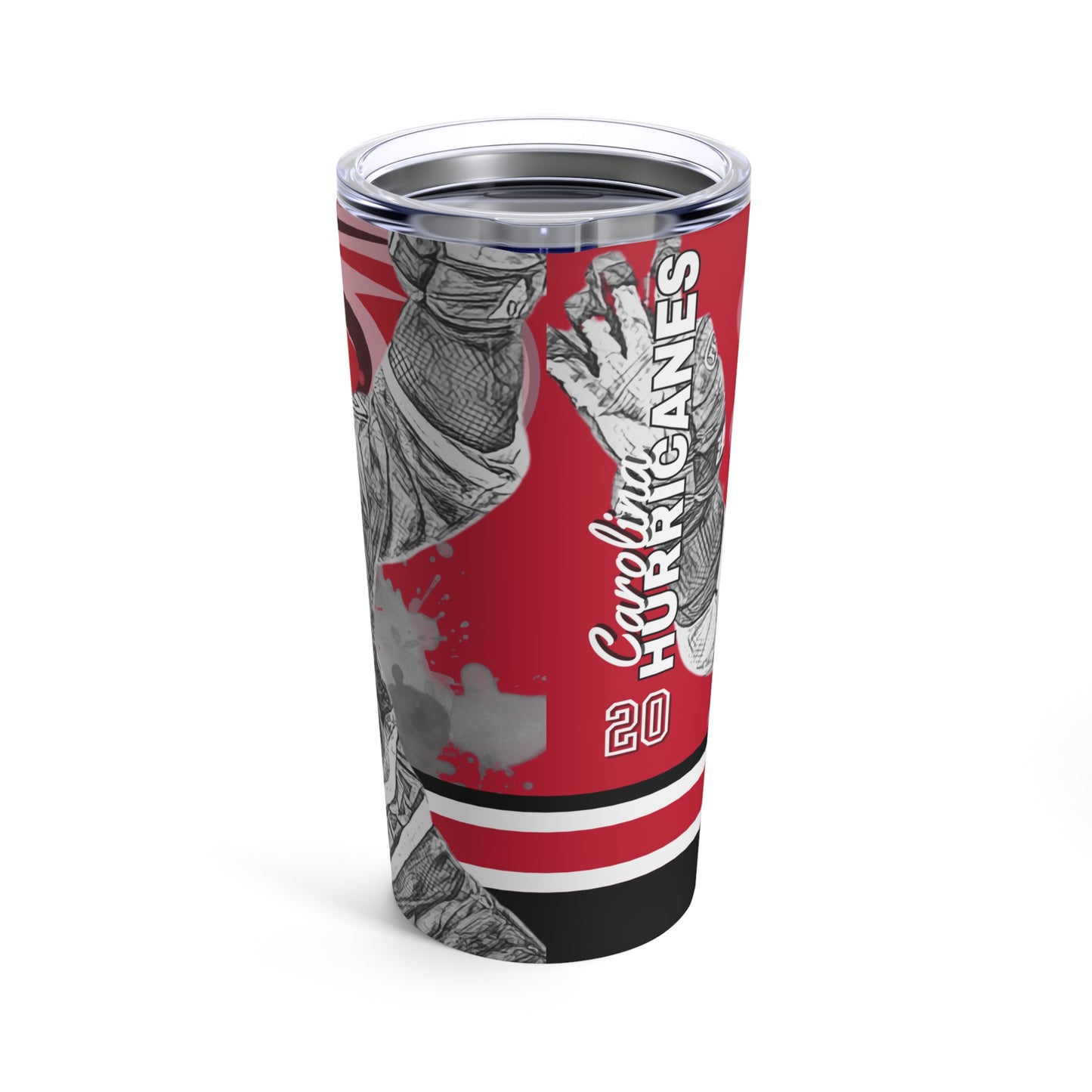 CAROLINA HURRICANES 20 SEBASTIAN AHO Tumbler 20oz back