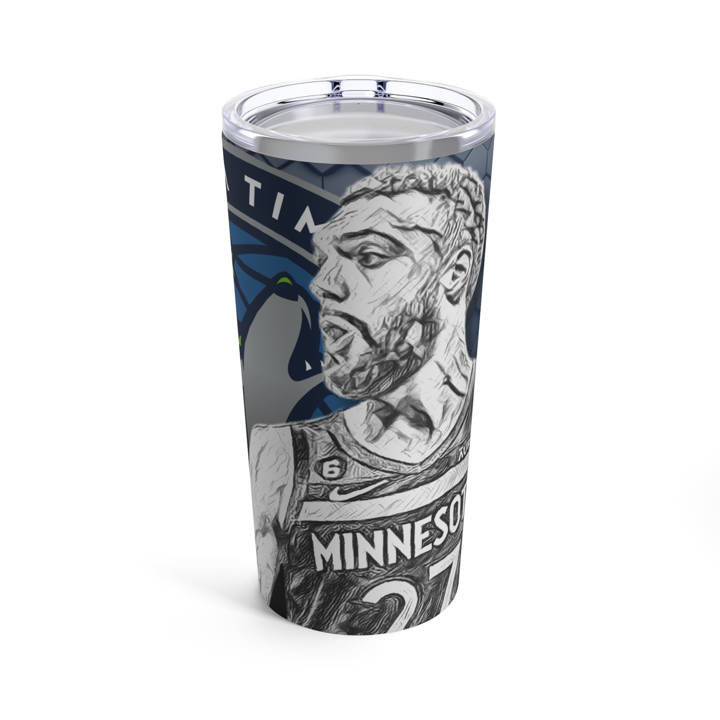 Minnesota Timberwolves 27 Rudy Gobert Tumbler 20oz front