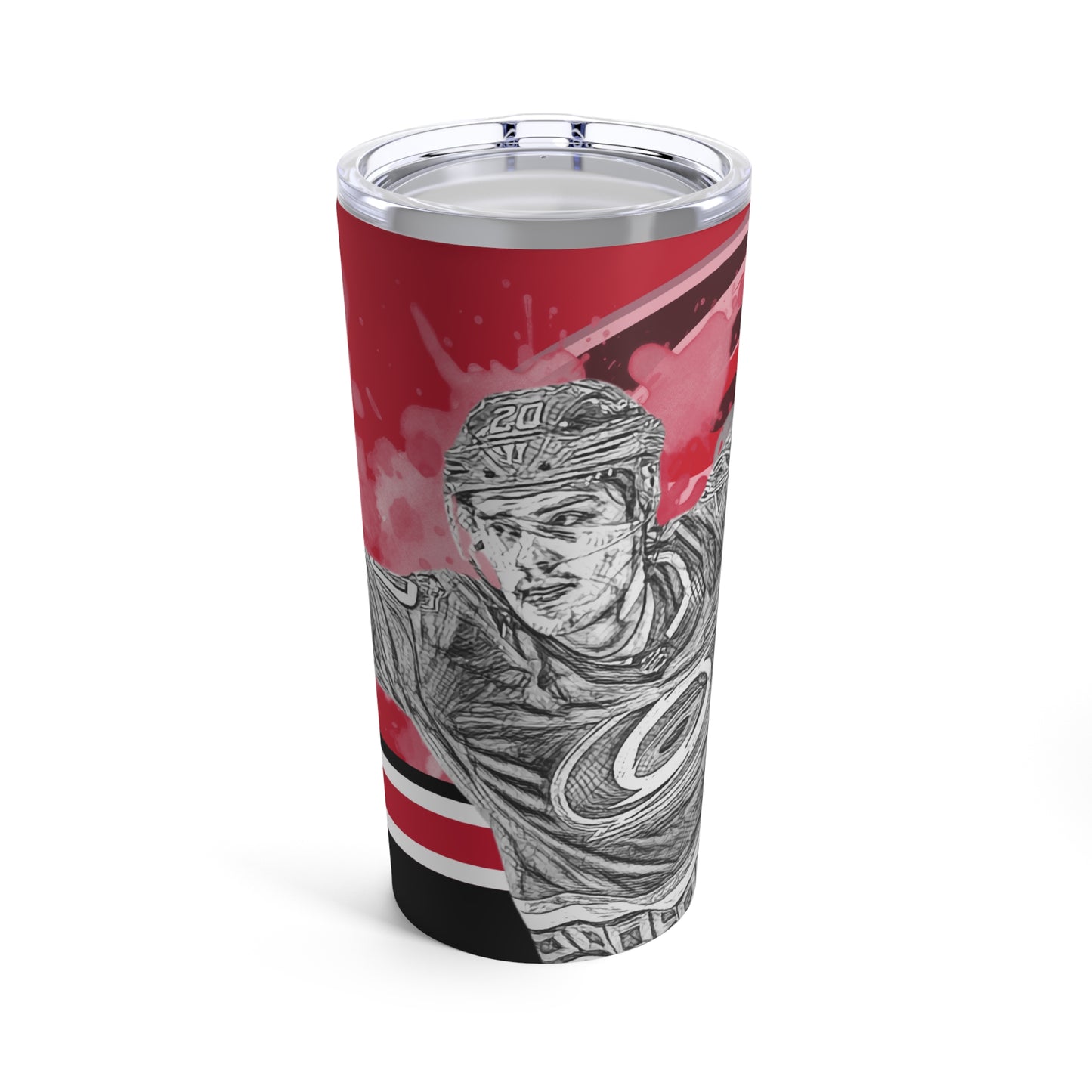 CAROLINA HURRICANES 20 SEBASTIAN AHO Tumbler 20oz front