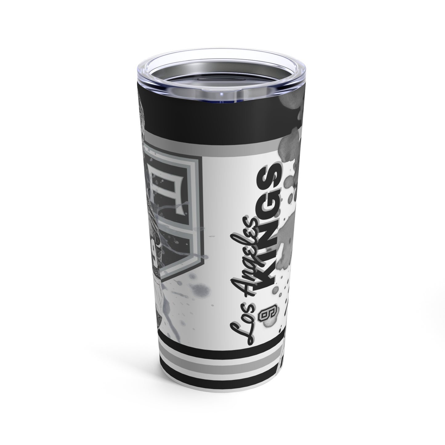 LOS ANGELES KINGS 9 Adrian Kempe Tumbler 20oz back