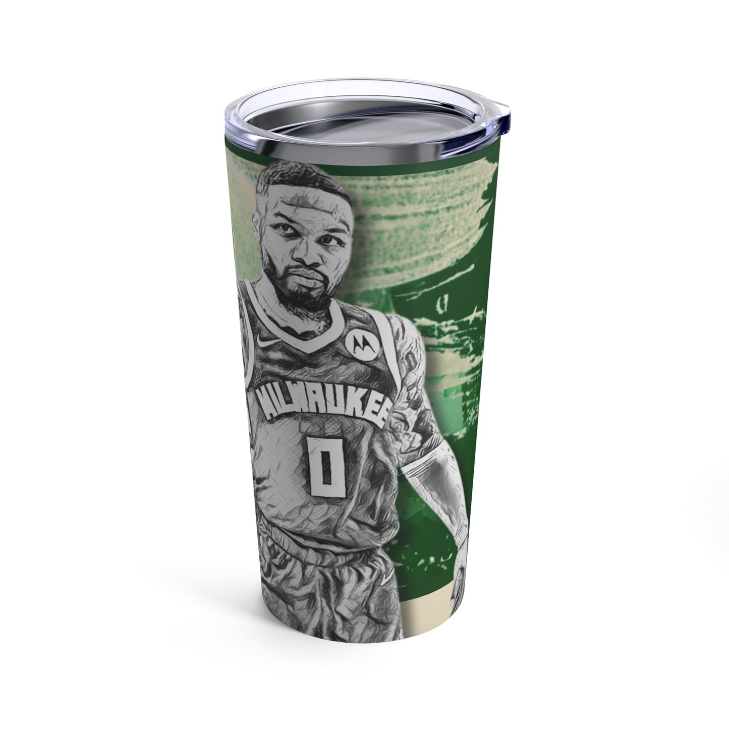 MILWAUKEE BUCKS 34 DAMIAN LILLARD Tumbler 20oz