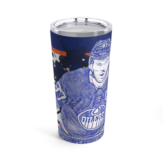 Edmonton Oilers 97 CONNOR MCDAVID in white Tumbler 20oz