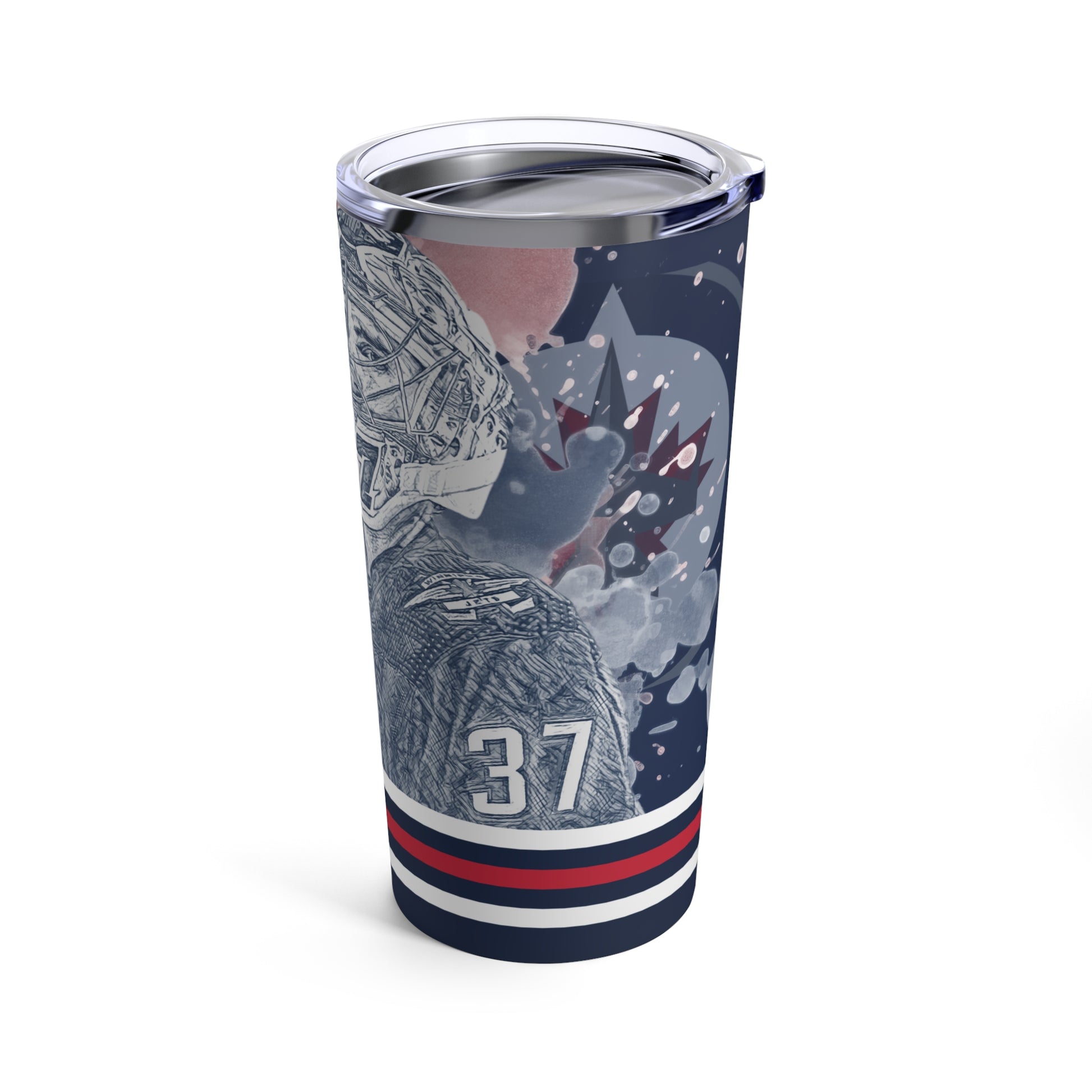 WINNIPEG JETS 37 CONNOR HELLEBUYCK Tumbler 20oz right