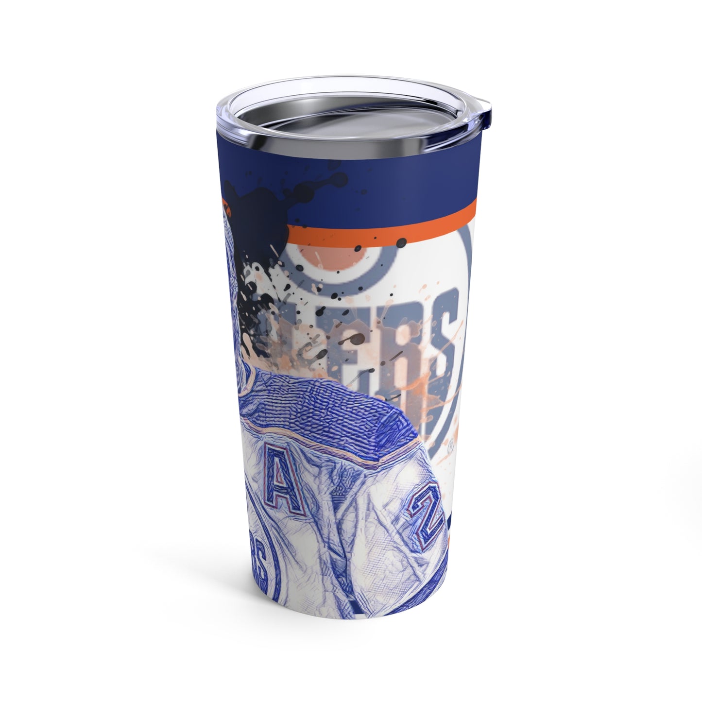 Edmonton Oilers 29 LEON DRAISAITL in white Tumbler 20oz