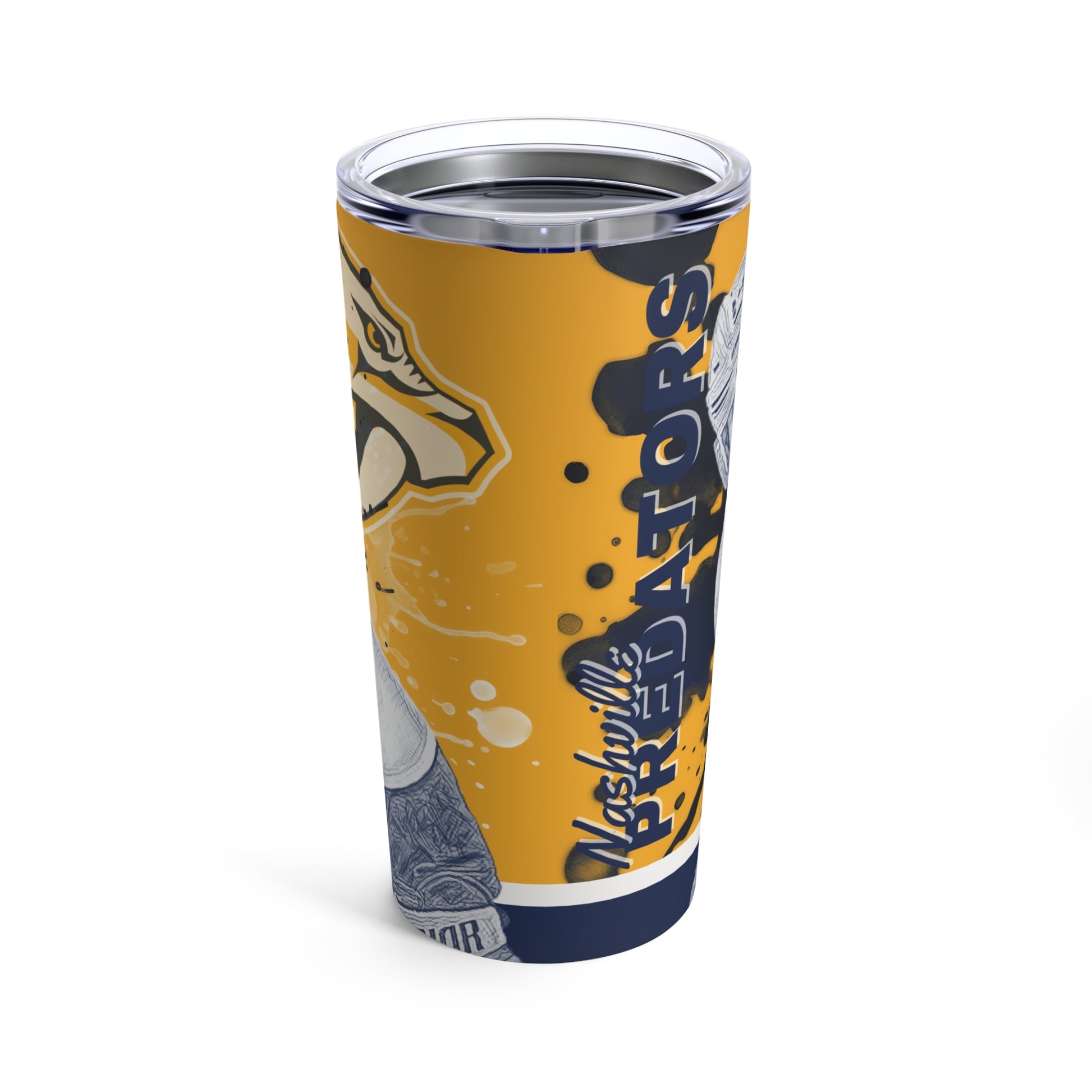 NASHVILLE PREDATORS 14 GUSTAV NYQUIST Tumbler 20oz back