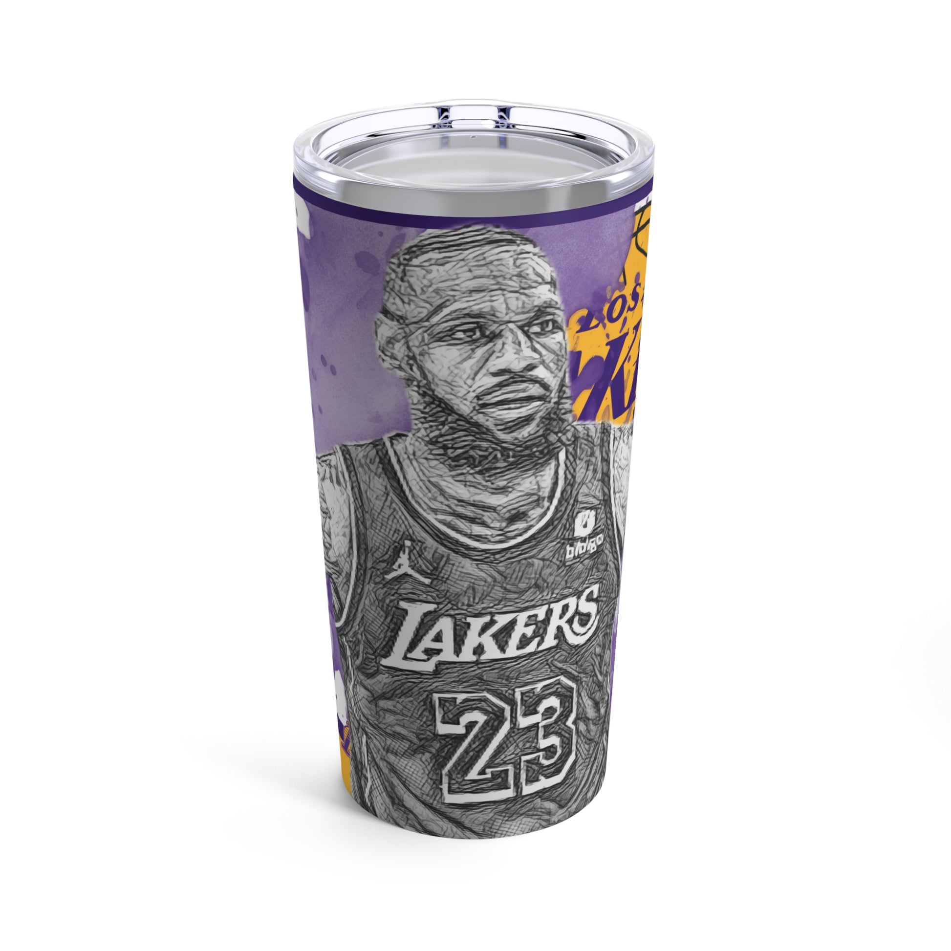 LOS ANGELES LAKERS 23 LEBRON JAMES Tumbler 20oz front