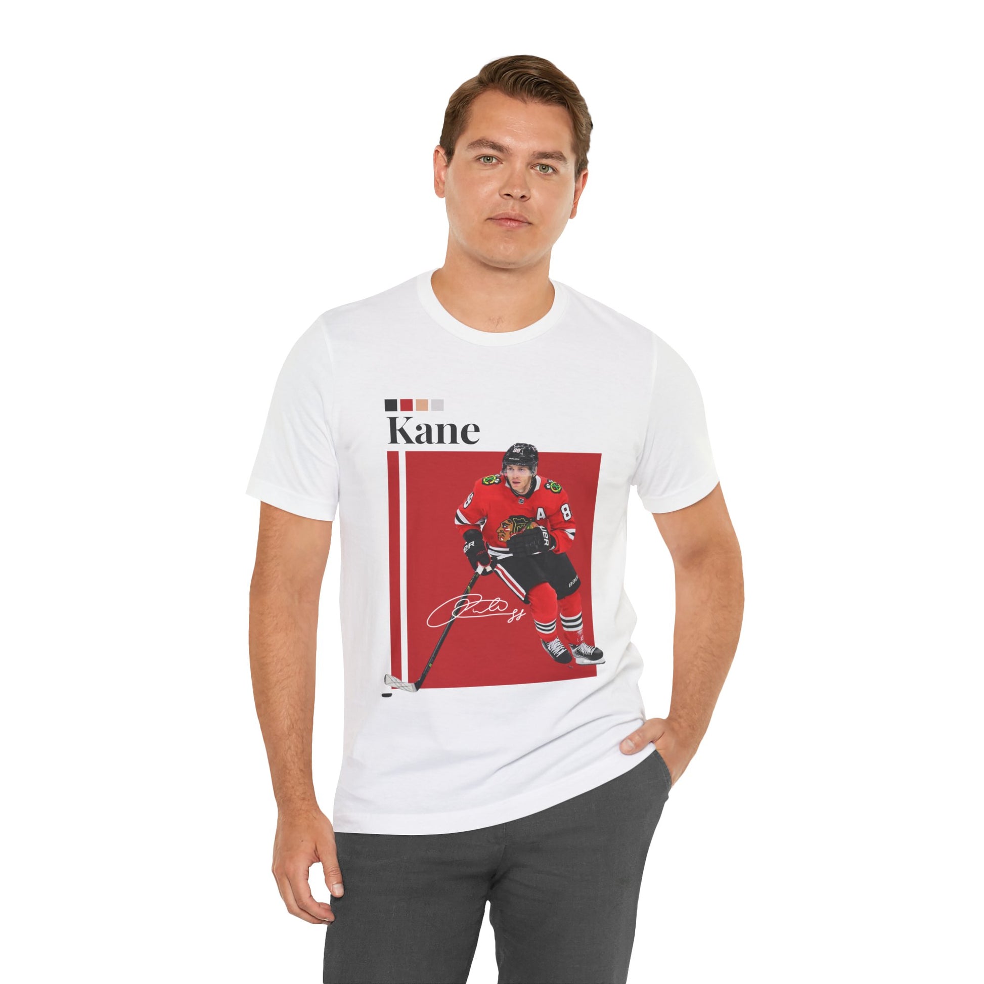NHL All-Star Patrick Kane Graphic T-Shirt mens white graphic hockey tshirt