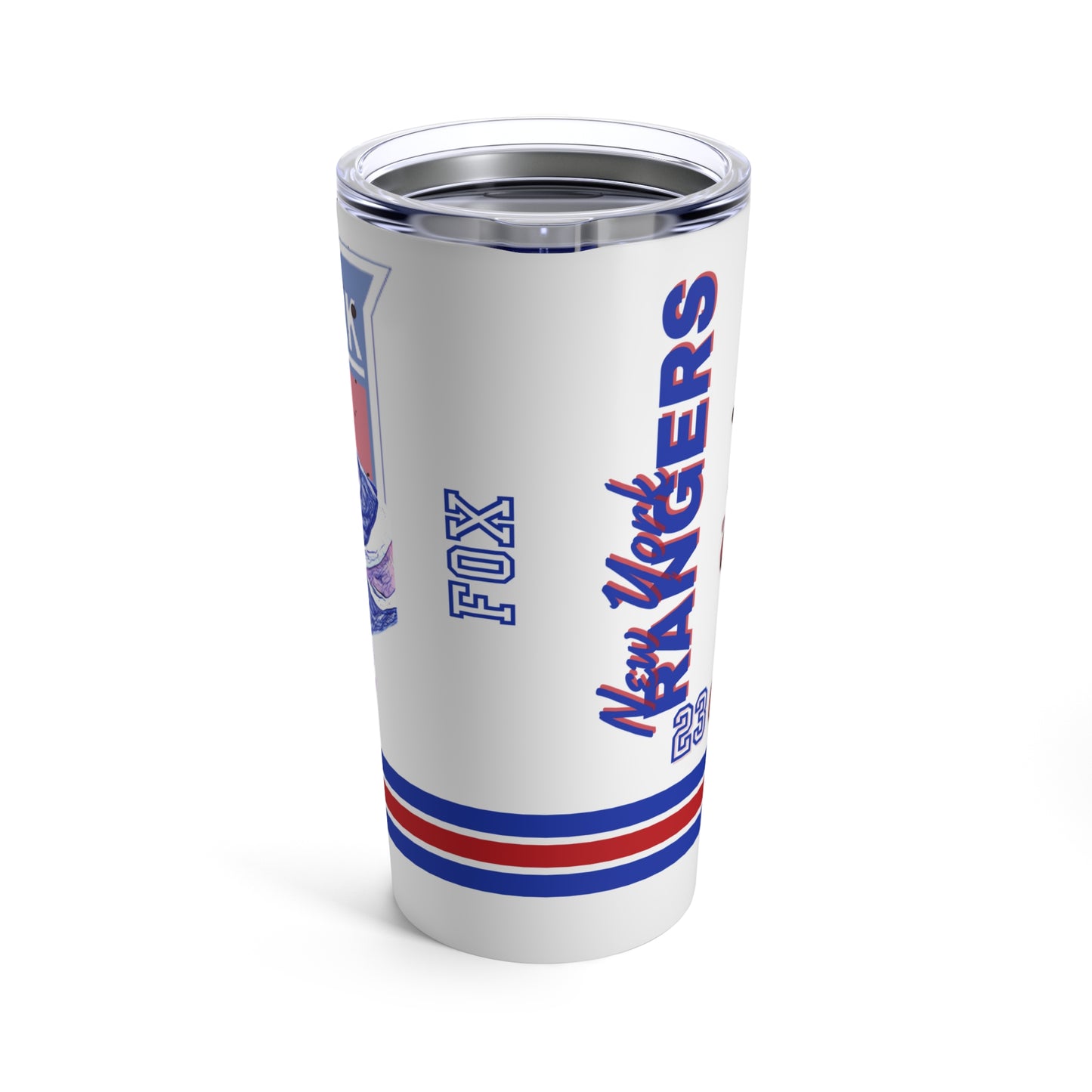 NEW YORK RANGER 23 ADAM FOX Tumbler 20oz back