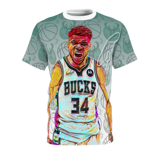 NBA All-Star Giannis Antetokounmpo AOP Graphic Streetwear Tee front