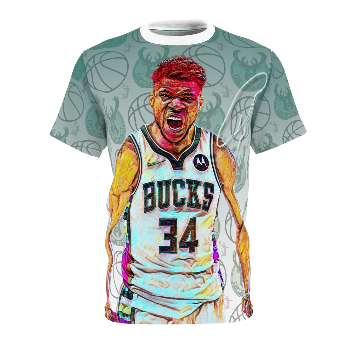 NBA All-Star Giannis Antetokounmpo AOP Graphic Streetwear Tee front
