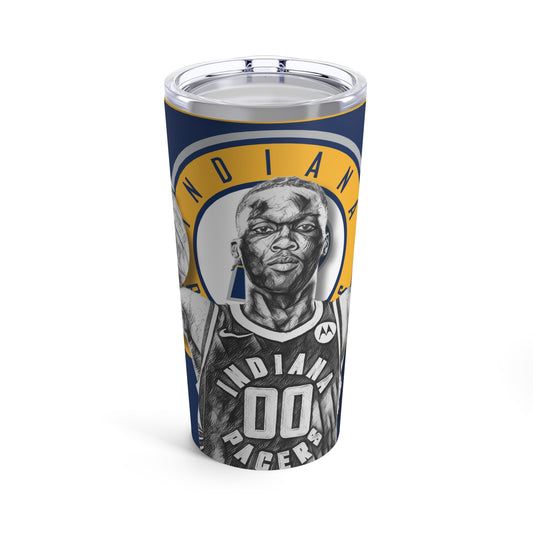 Indiana Pacers 00 Bennedict Mathurin Tumbler 20oz front