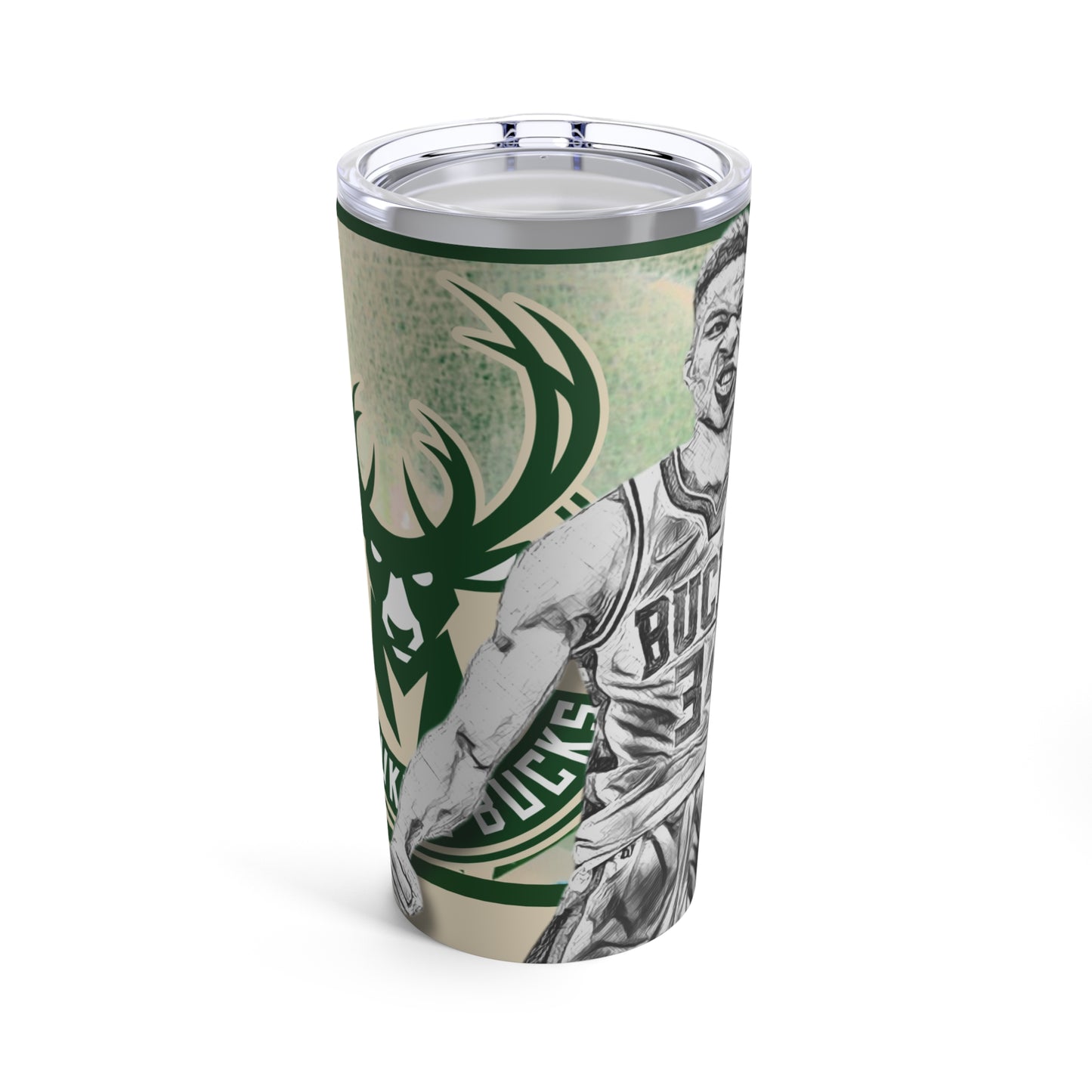 MILWAUKEE BUCKS 34 GIANNIS ANTETOKOUNMPO Tumbler 20oz