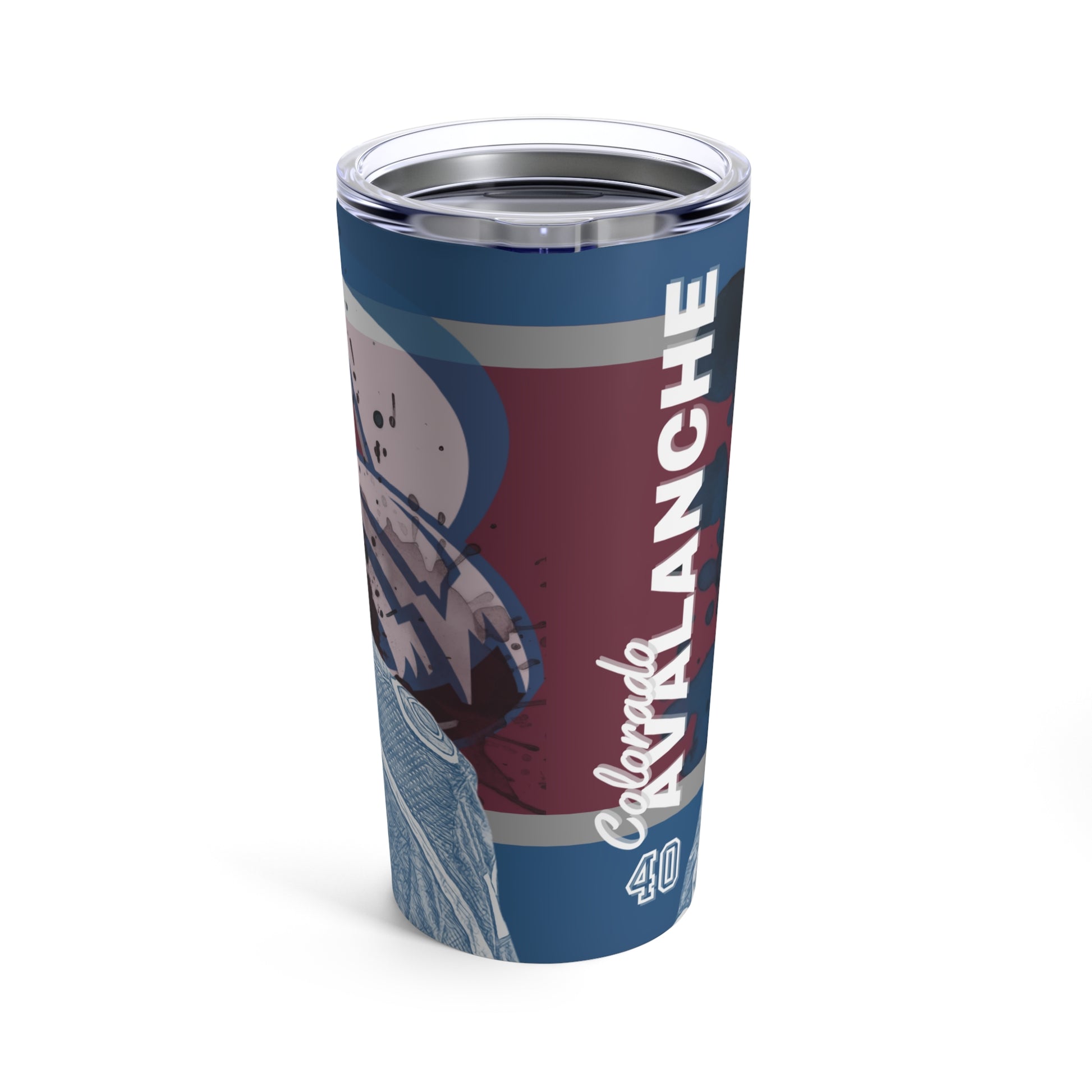 COLORADO AVALANCHE 40 ALEXANDAR GEORGIEV Tumbler 20oz back