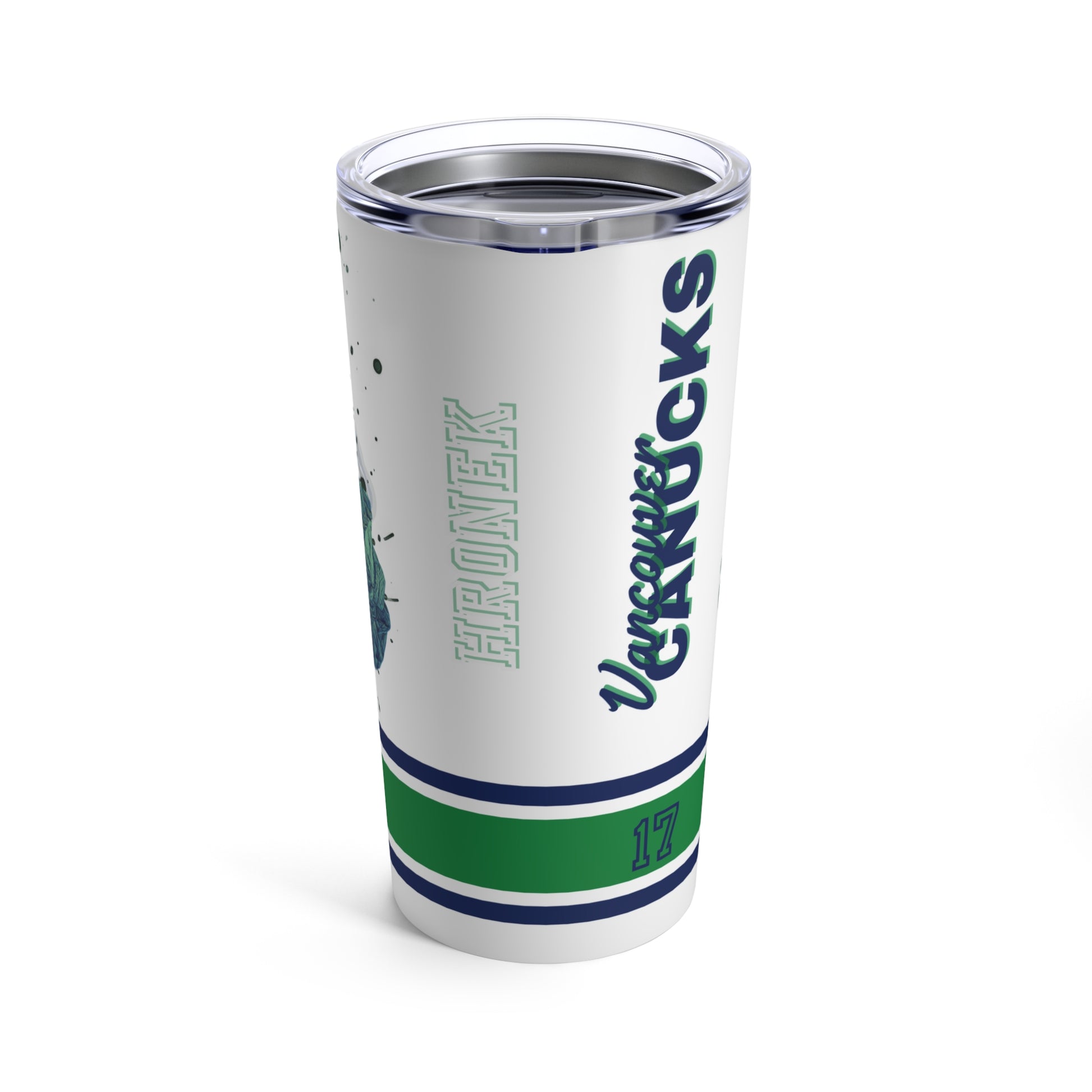 VANCOUVER CANUCKS 17 FILIP HRONEK Tumbler 20oz back