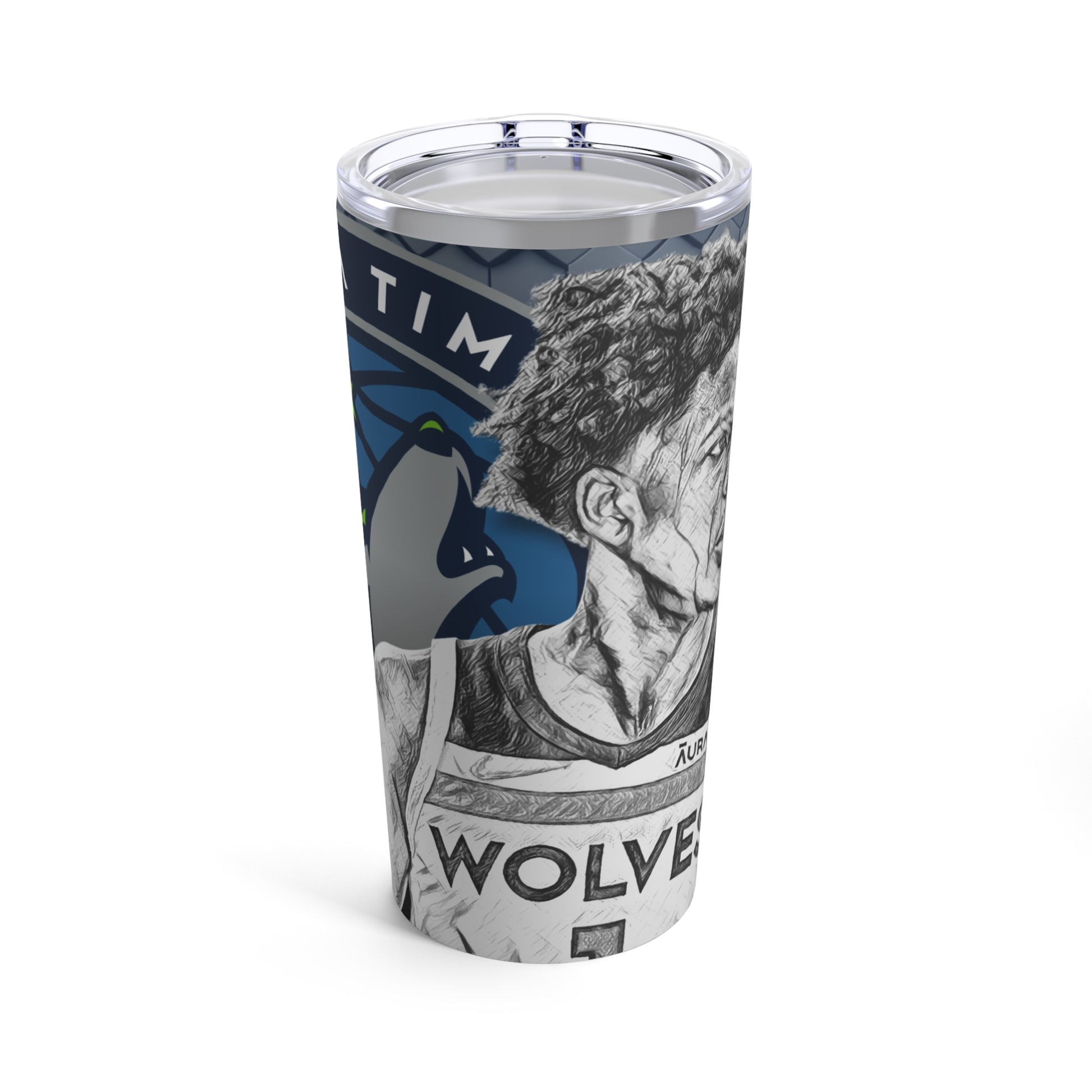 Minnesota Timberwolves 5 Anthony Edwards Tumbler 20oz left