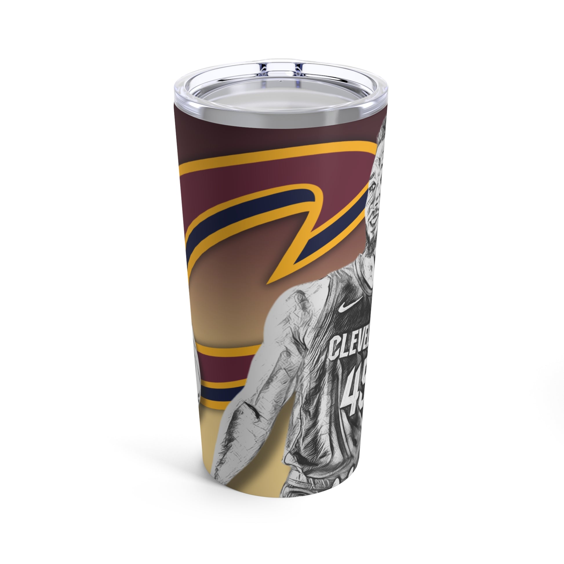 Cleveland Cavaliers 45 Donovan Mitchell Tumbler 20oz left